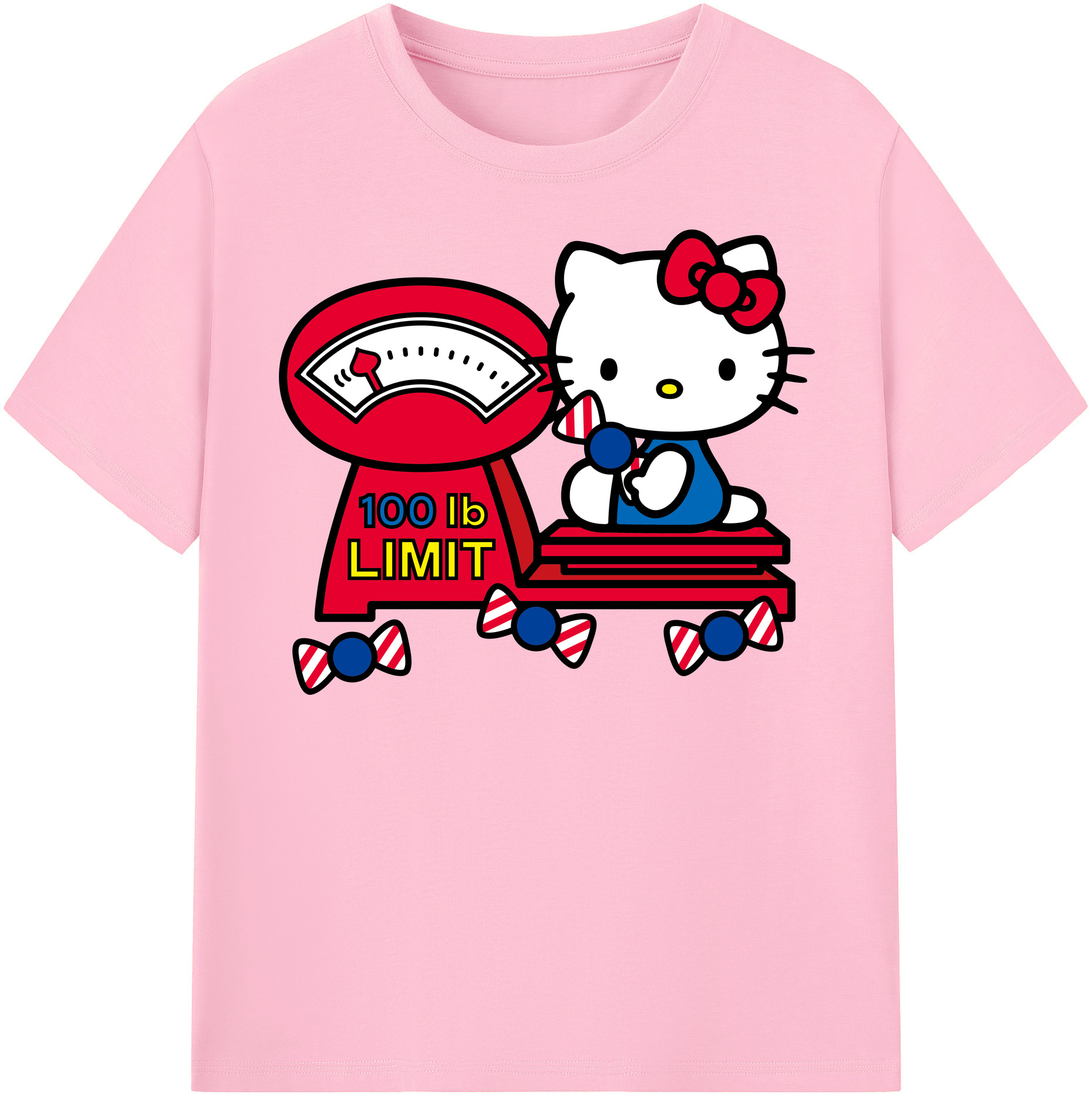 （画像用） Hello Kitty ハローキティ 綿100％半袖Tシャツ（フロントプリント）