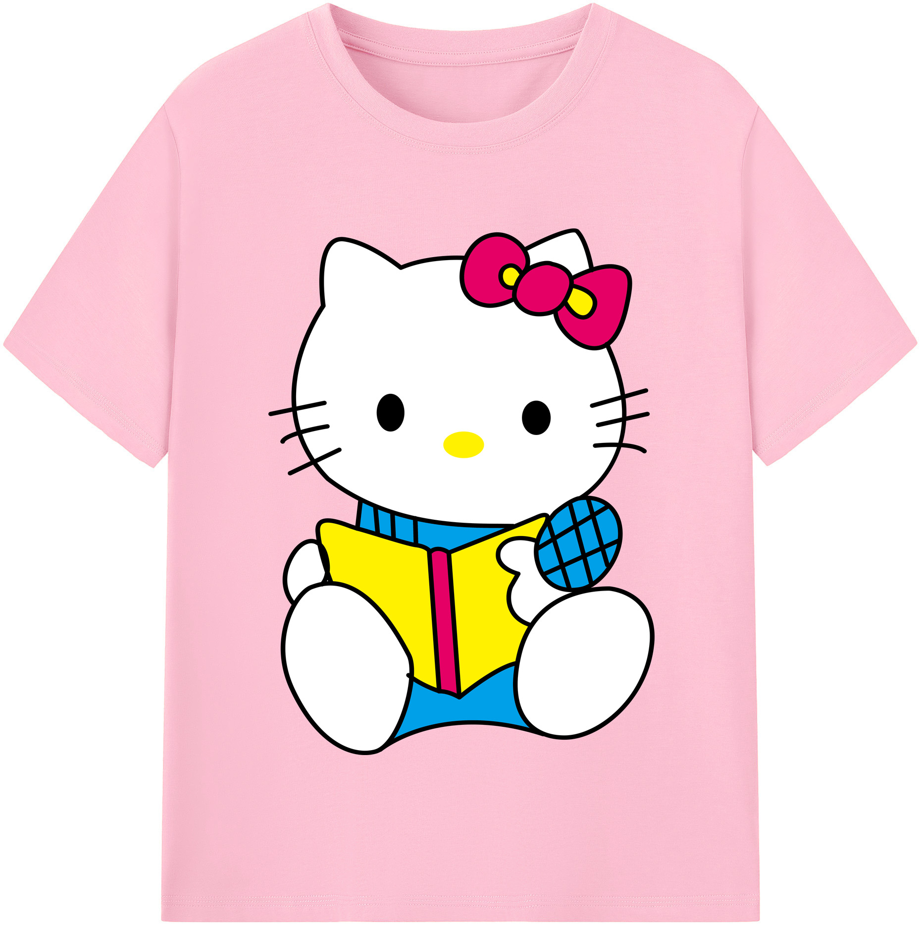 （画像用） Hello Kitty ハローキティ 綿100％半袖Tシャツ（フロントプリント）