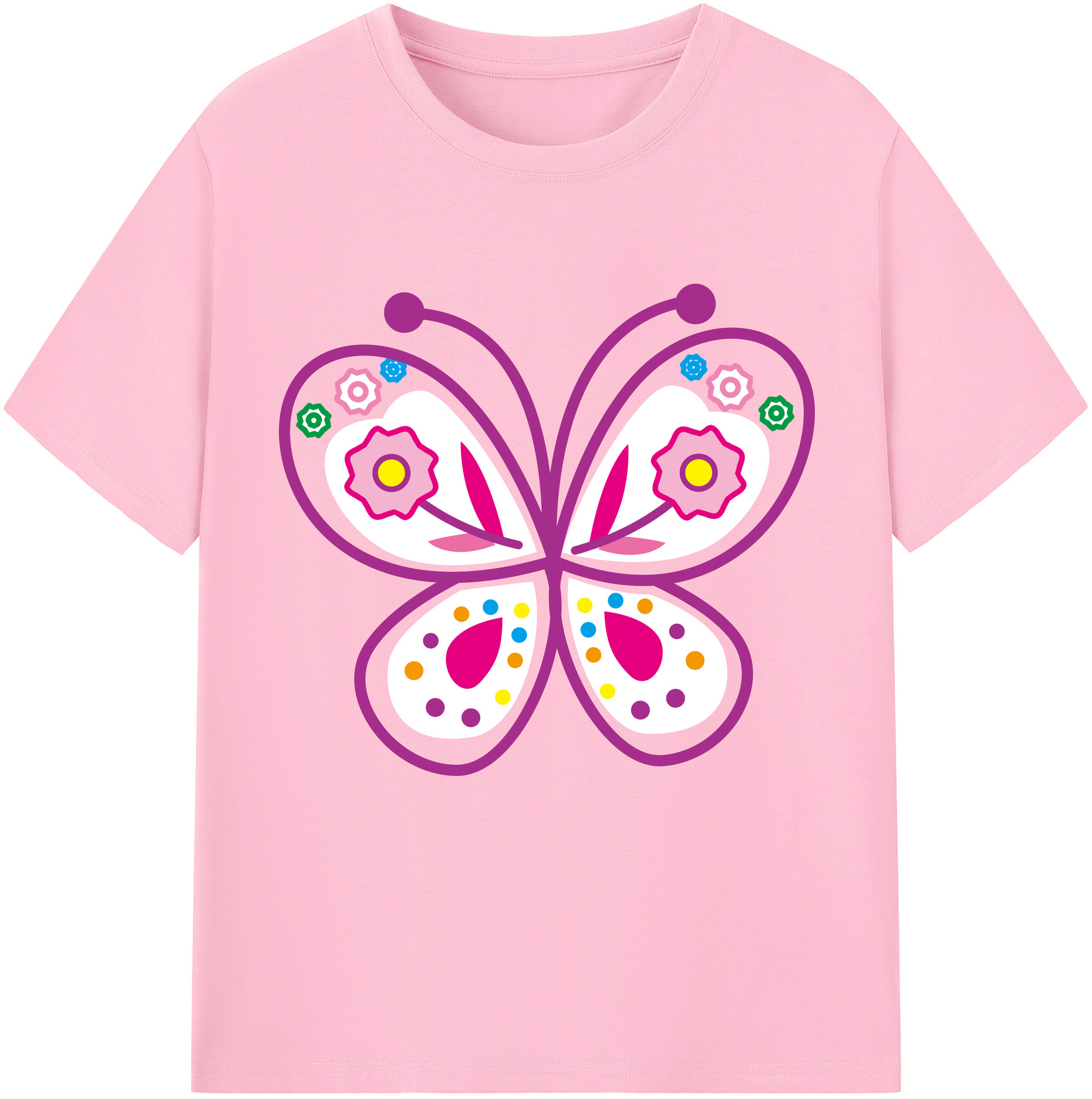 （画像用） Hello Kitty ハローキティ 綿100％半袖Tシャツ（フロントプリント）