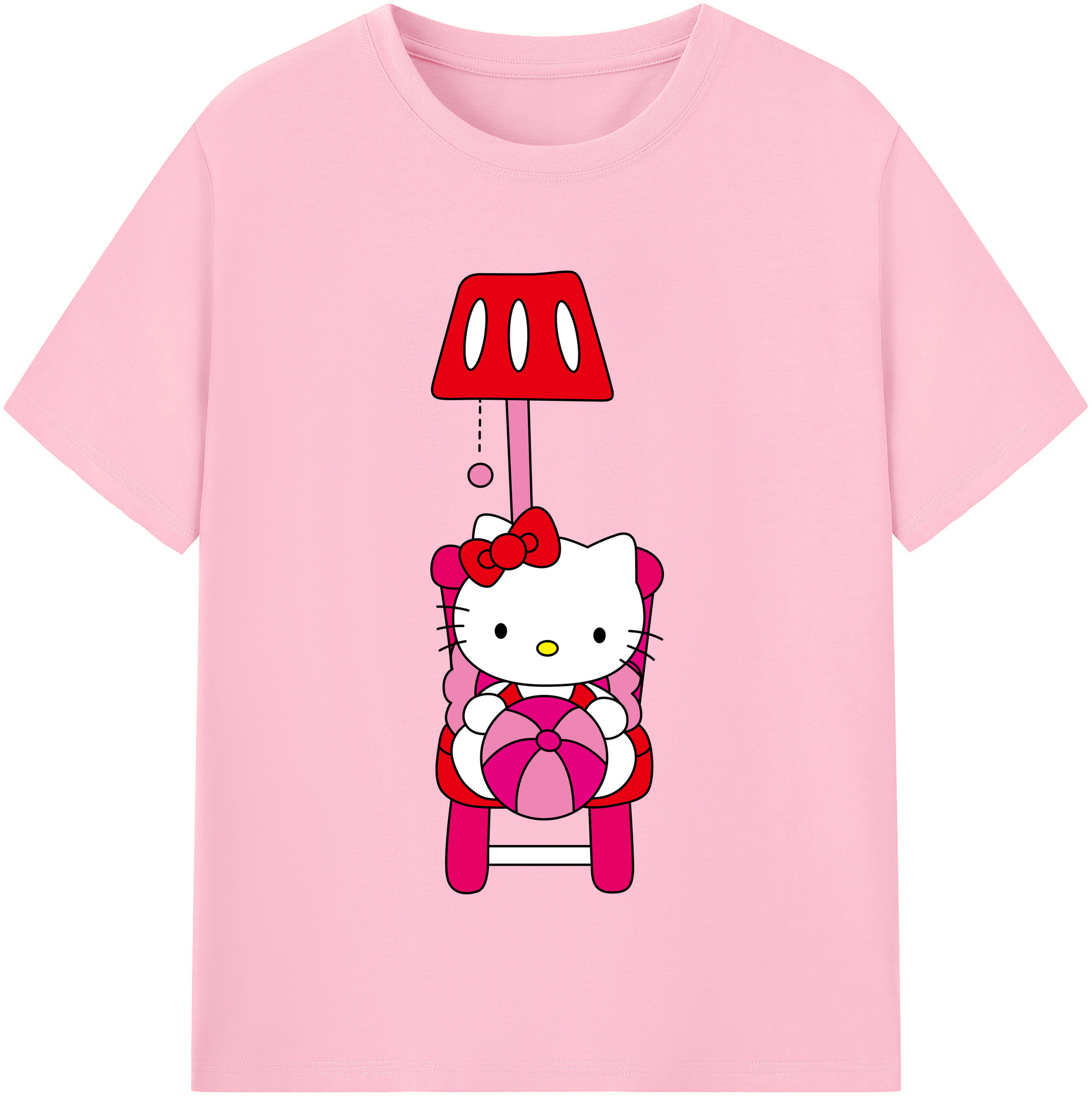 （画像用） Hello Kitty ハローキティ 綿100％半袖Tシャツ（フロントプリント）
