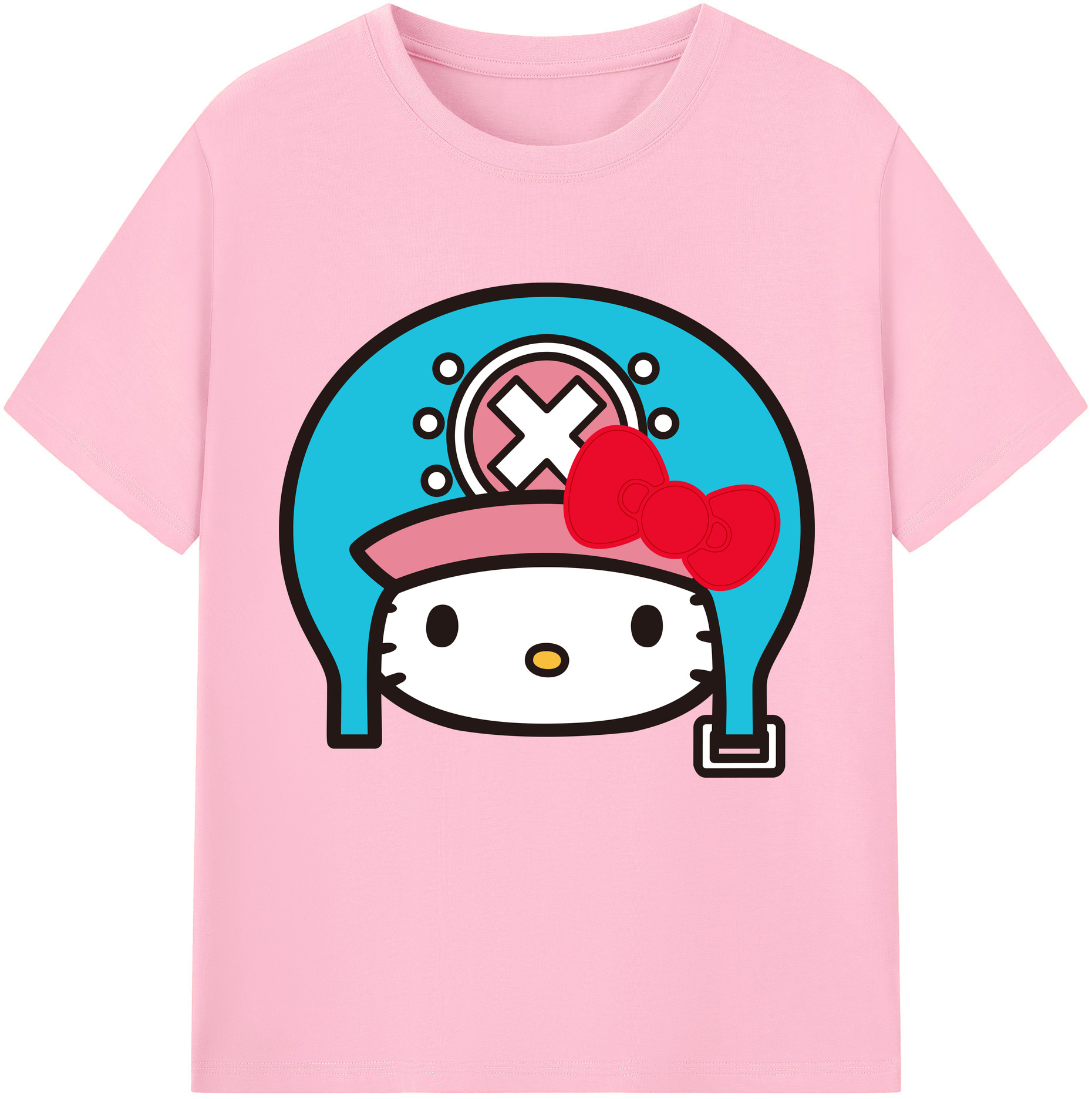 （画像用） Hello Kitty ハローキティ 綿100％半袖Tシャツ（フロントプリント）