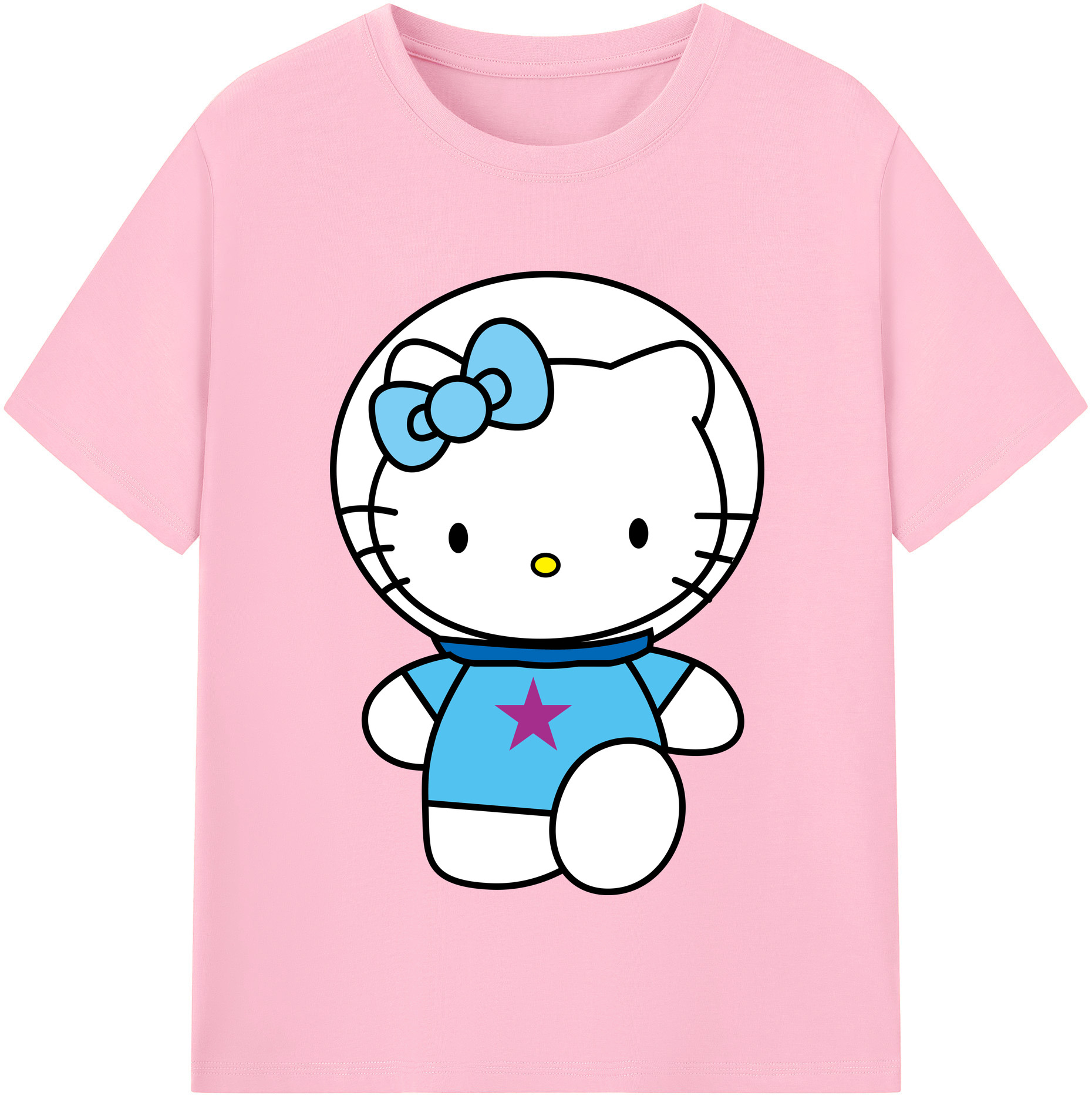 （画像用） Hello Kitty ハローキティ 綿100％半袖Tシャツ（フロントプリント）