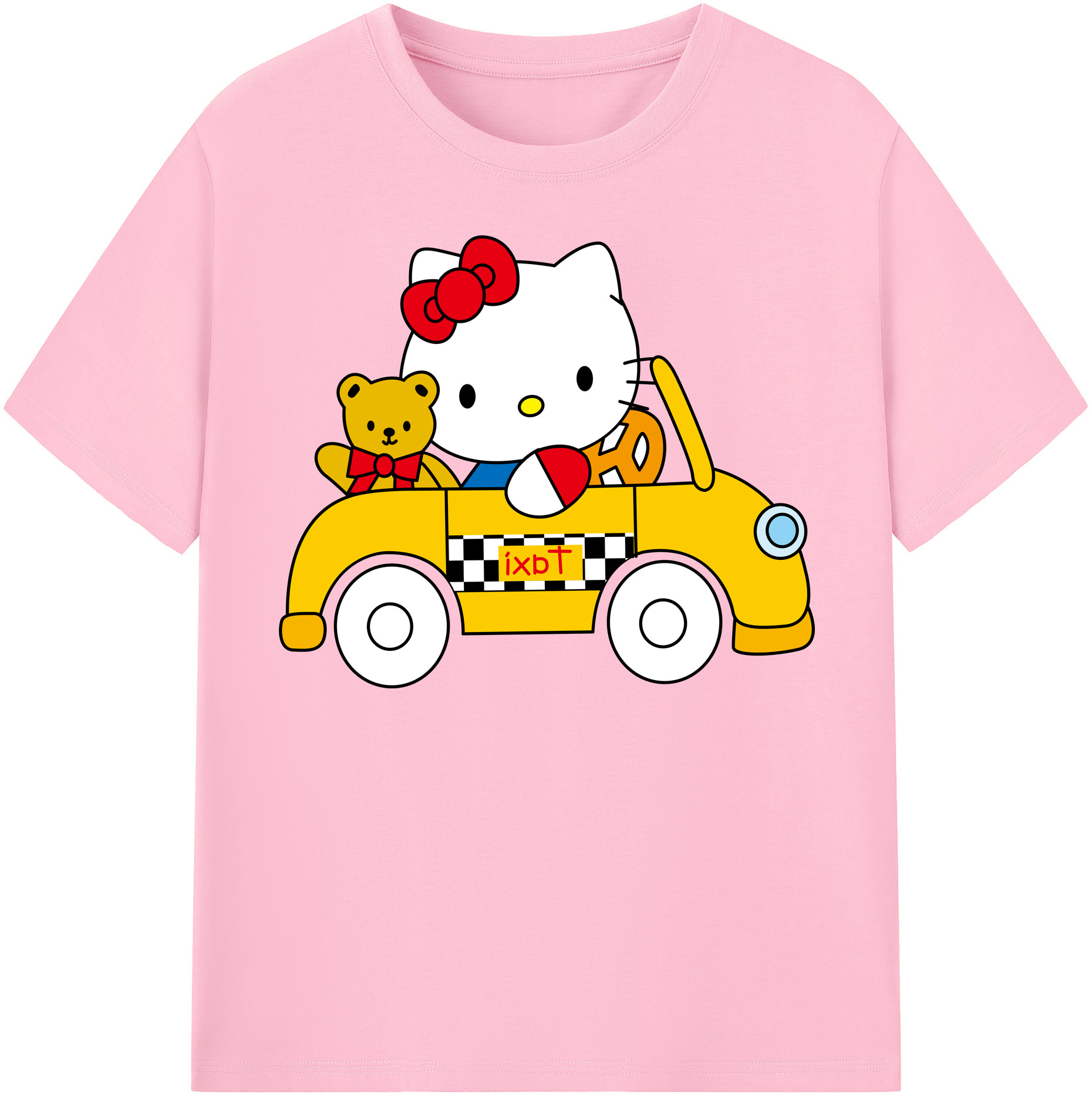 （画像用） Hello Kitty ハローキティ 綿100％半袖Tシャツ（フロントプリント）