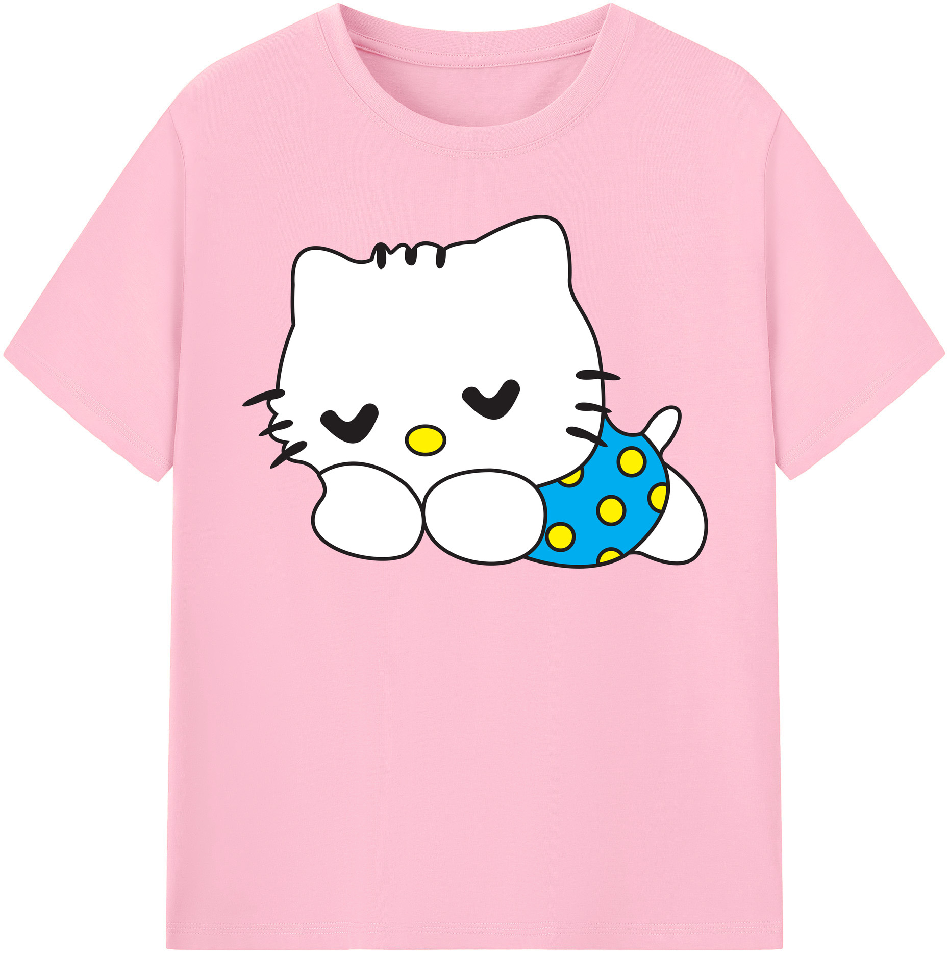 （画像用） Hello Kitty ハローキティ 綿100％半袖Tシャツ（フロントプリント）