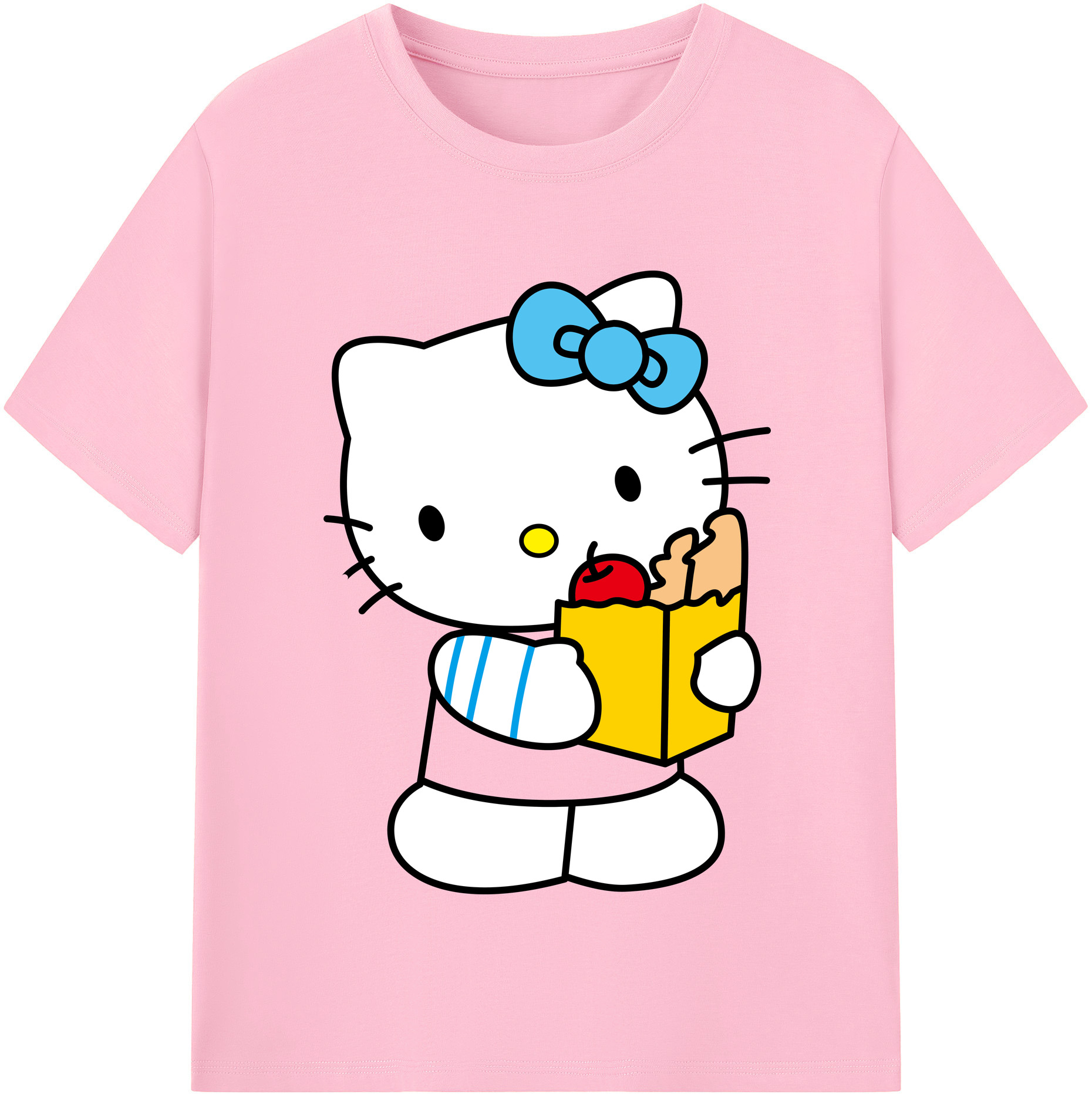 （画像用） Hello Kitty ハローキティ 綿100％半袖Tシャツ（フロントプリント）