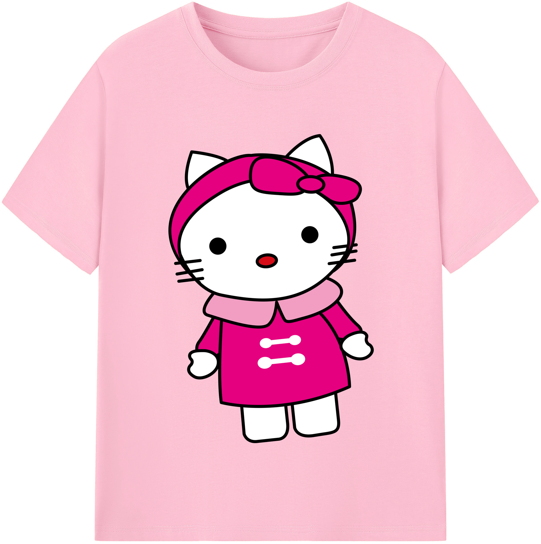 （画像用） Hello Kitty ハローキティ 綿100％半袖Tシャツ（フロントプリント）