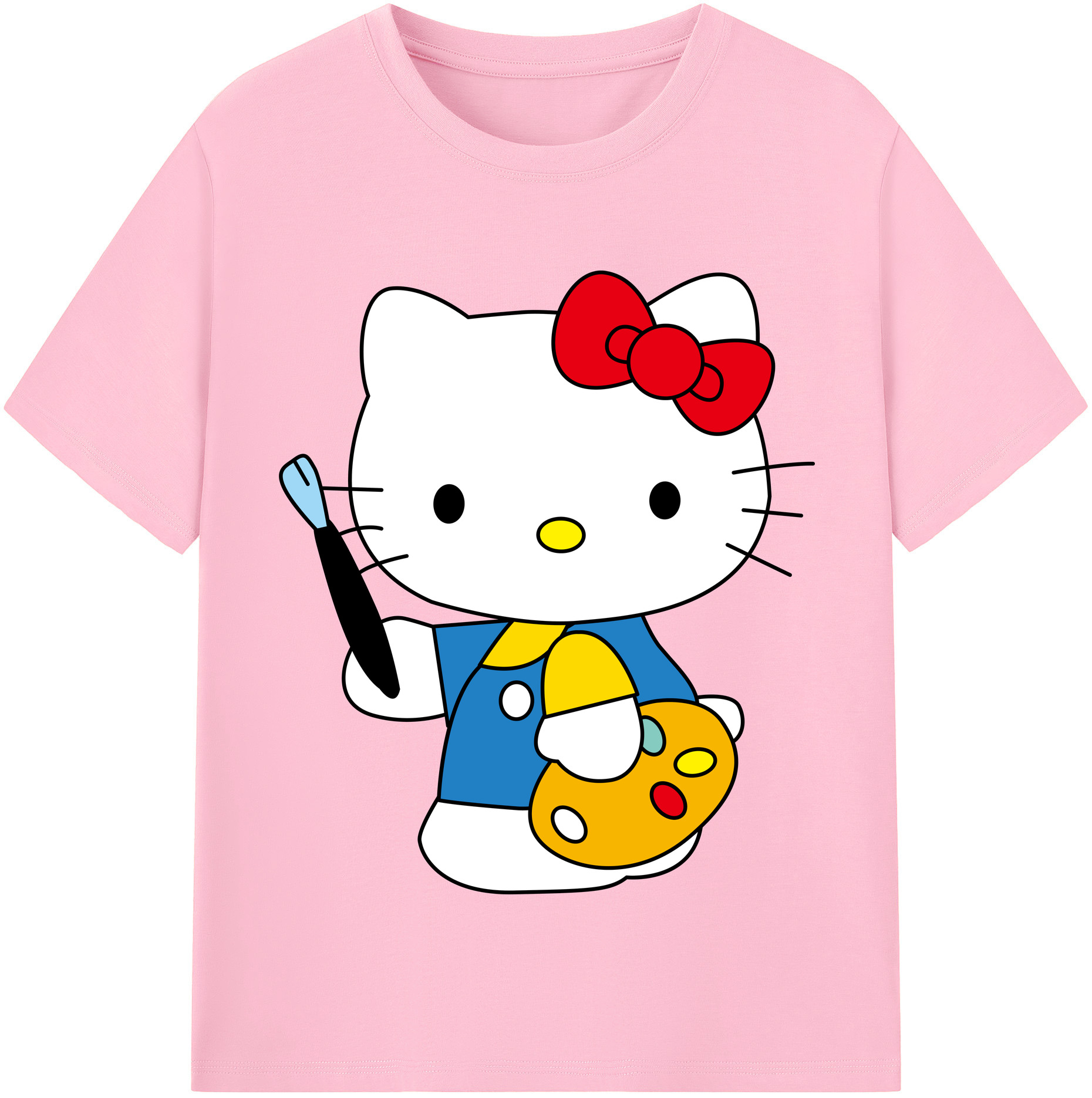 （画像用） Hello Kitty ハローキティ 綿100％半袖Tシャツ（フロントプリント）