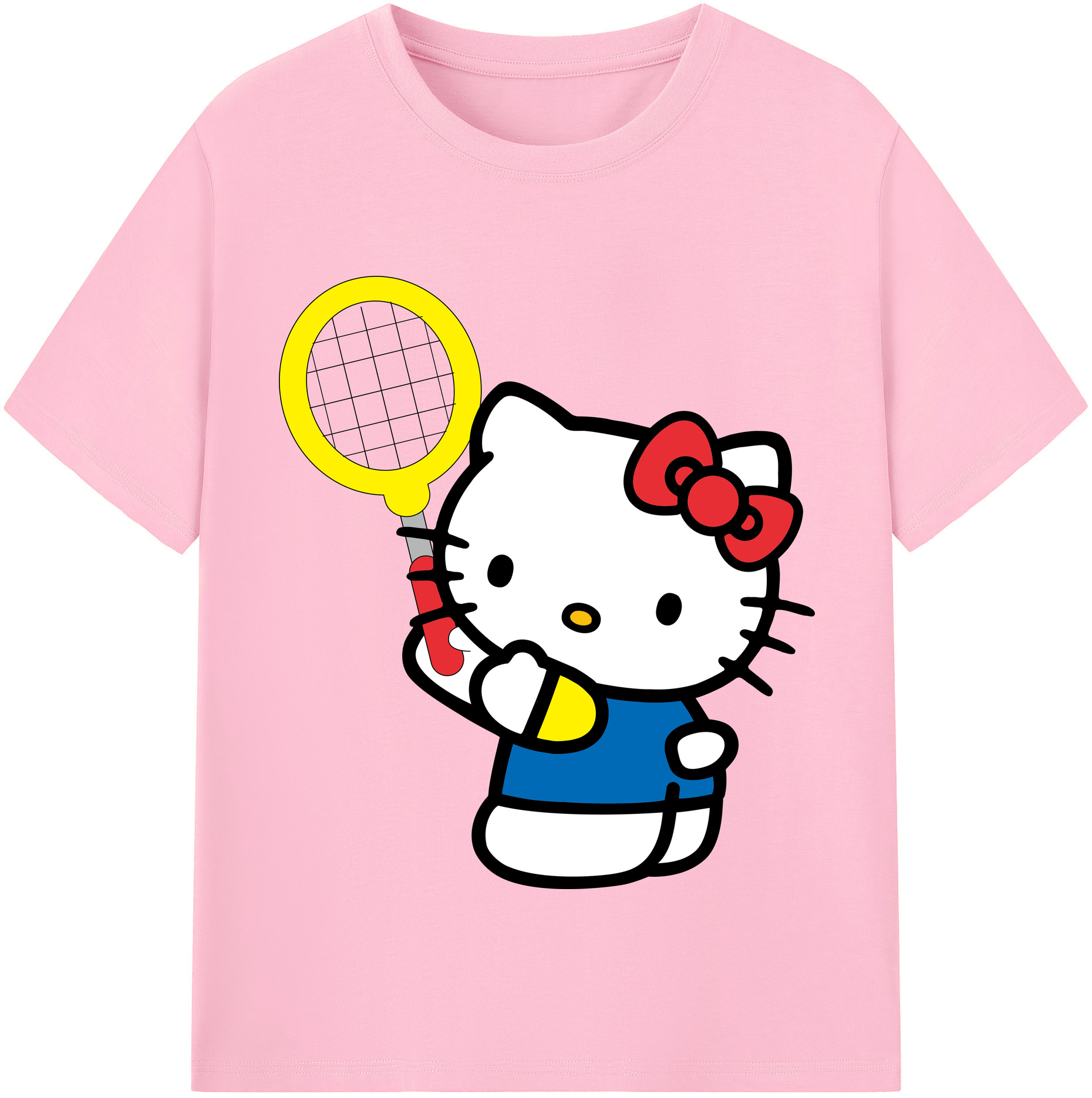 （画像用） Hello Kitty ハローキティ 綿100％半袖Tシャツ（フロントプリント）
