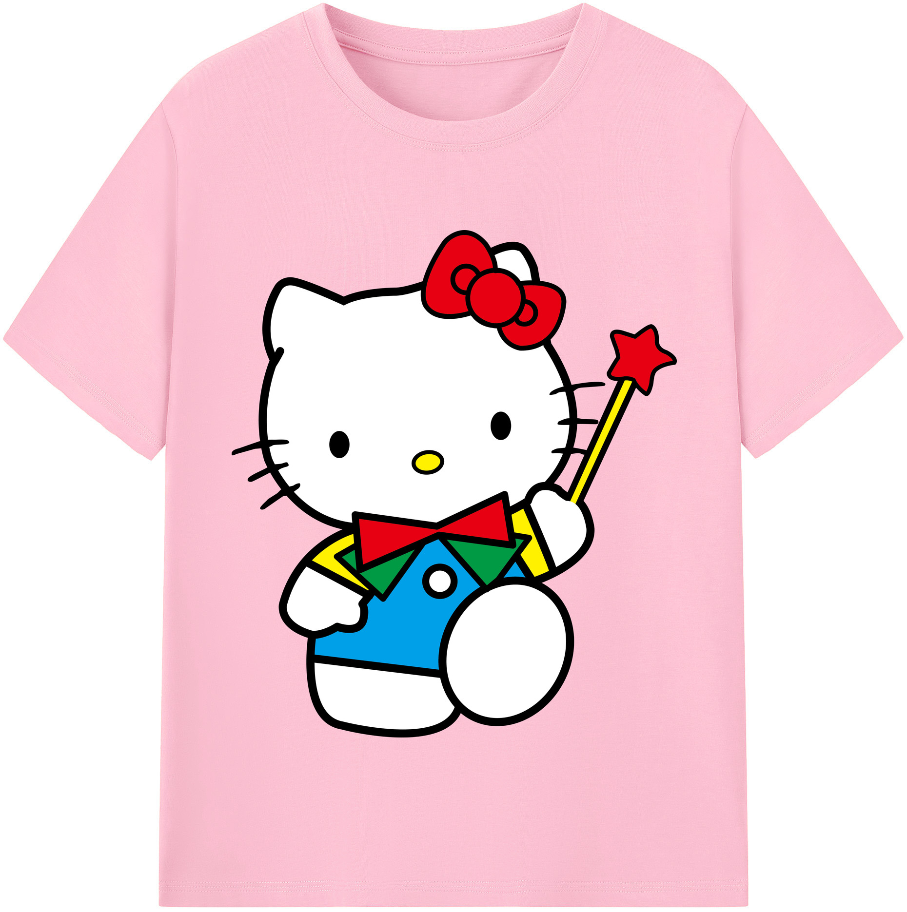 （画像用） Hello Kitty ハローキティ 綿100％半袖Tシャツ（フロントプリント）