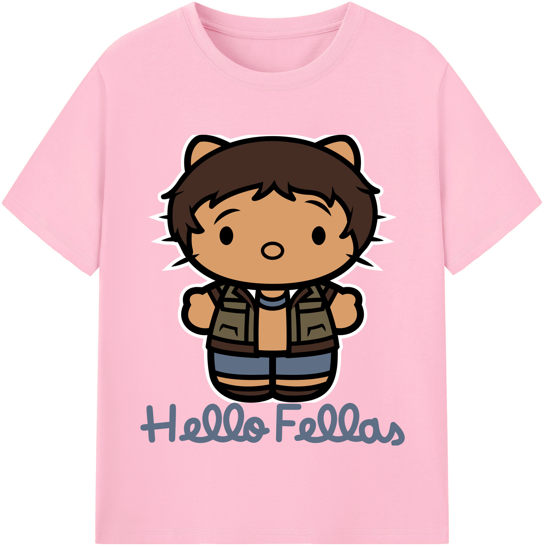 （画像用） Hello Kitty ハローキティ 綿100％半袖Tシャツ（フロントプリント）