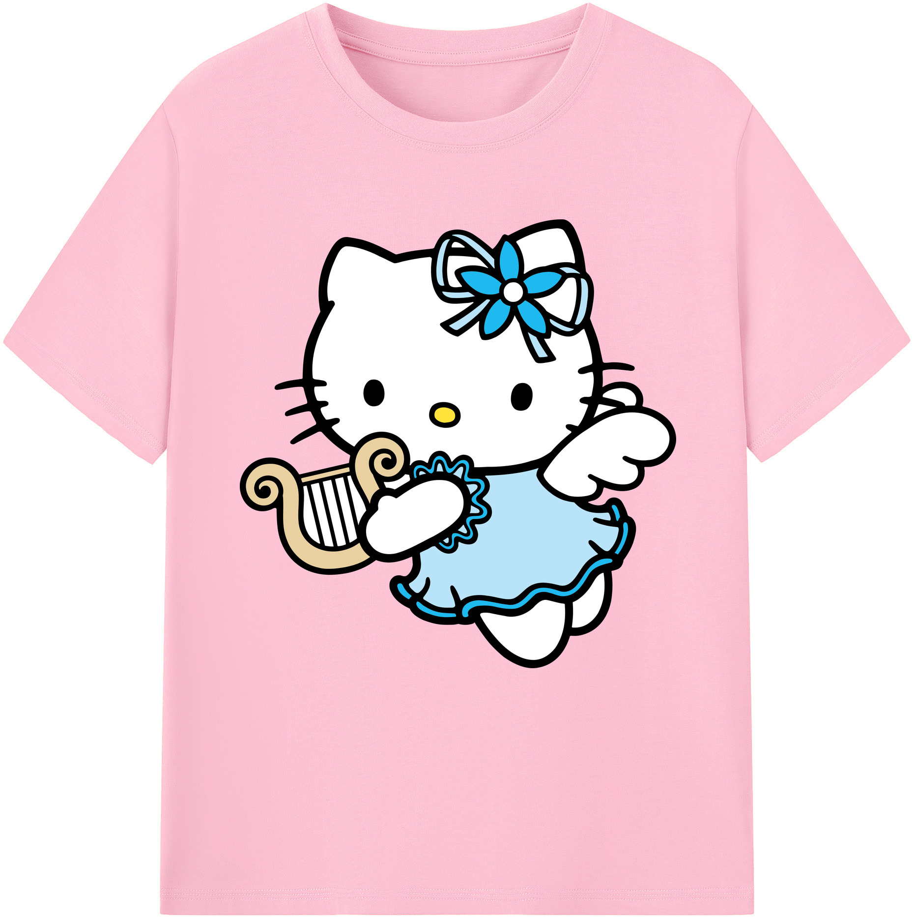 （画像用） Hello Kitty ハローキティ 綿100％半袖Tシャツ（フロントプリント）