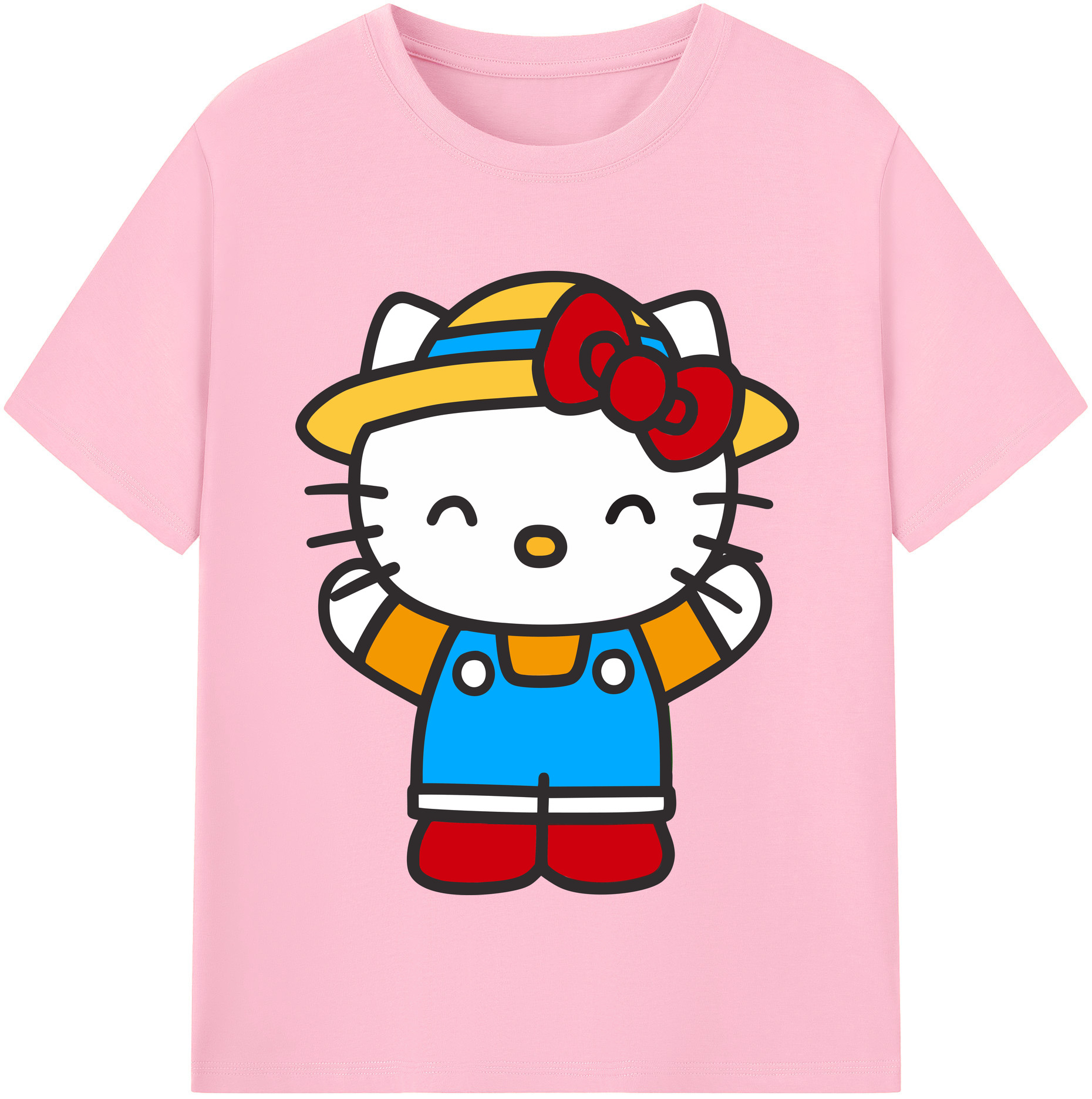 （画像用） Hello Kitty ハローキティ 綿100％半袖Tシャツ（フロントプリント）