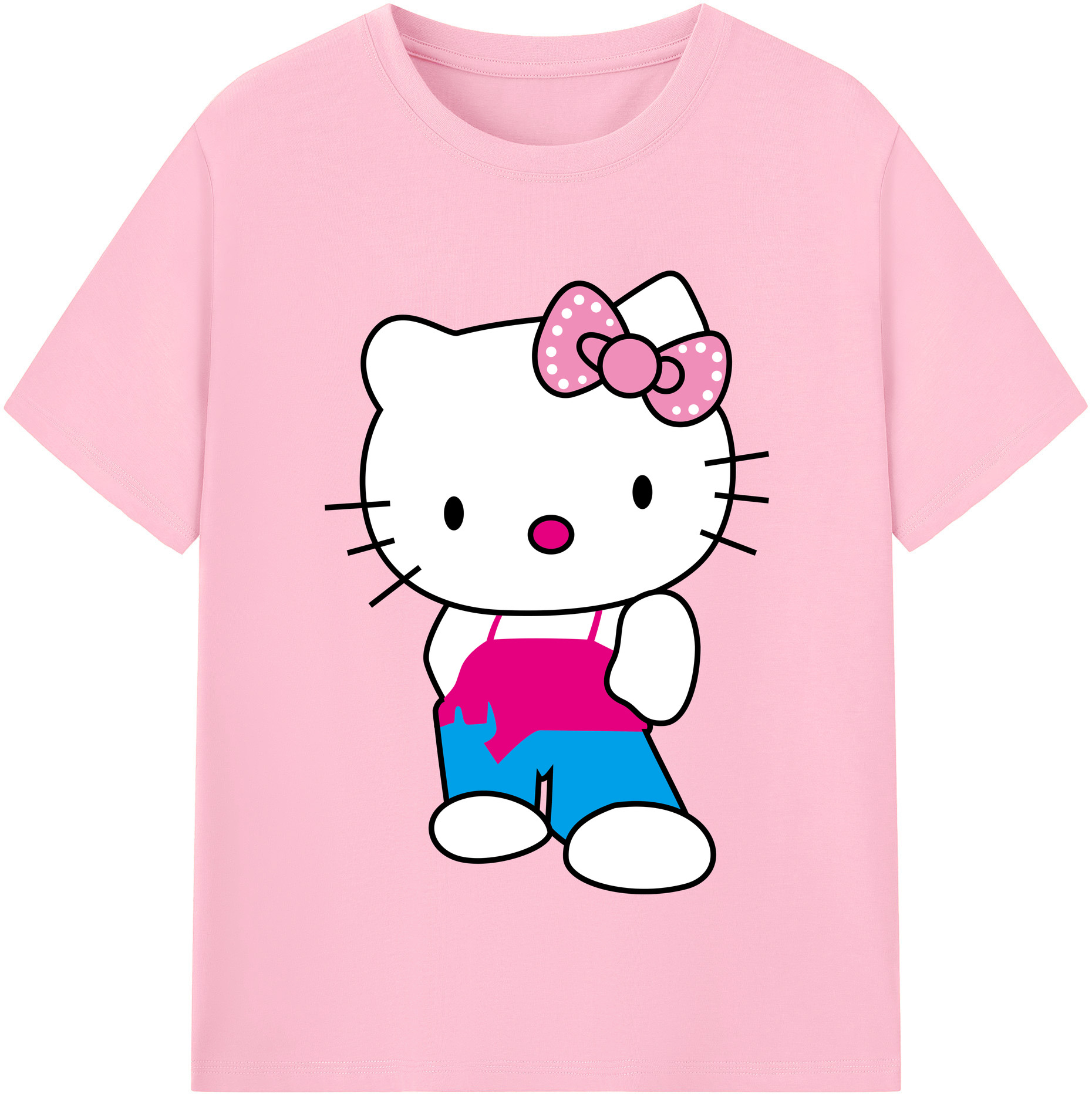 （画像用） Hello Kitty ハローキティ 綿100％半袖Tシャツ（フロントプリント）