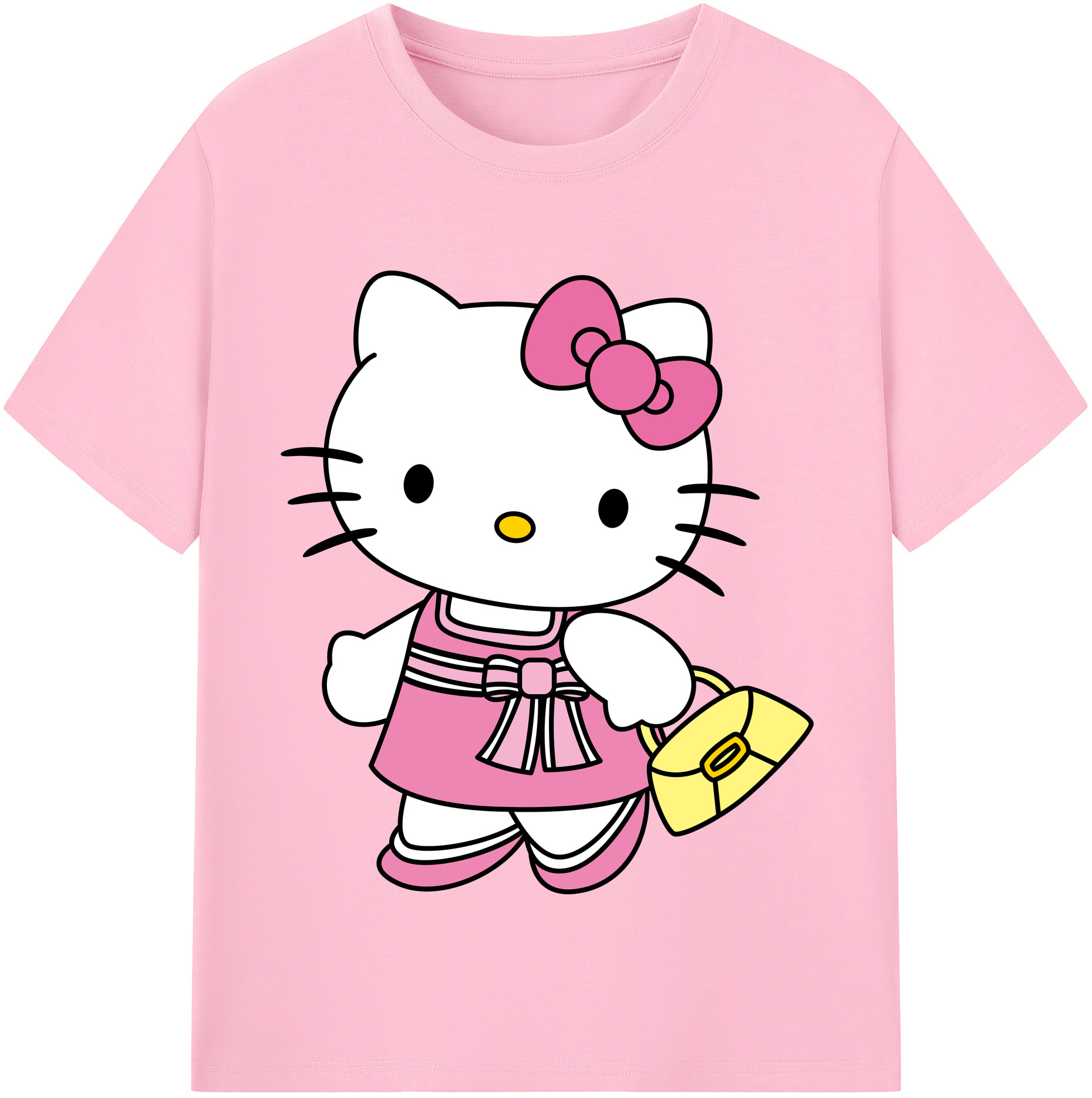 （画像用） Hello Kitty ハローキティ 綿100％半袖Tシャツ（フロントプリント）