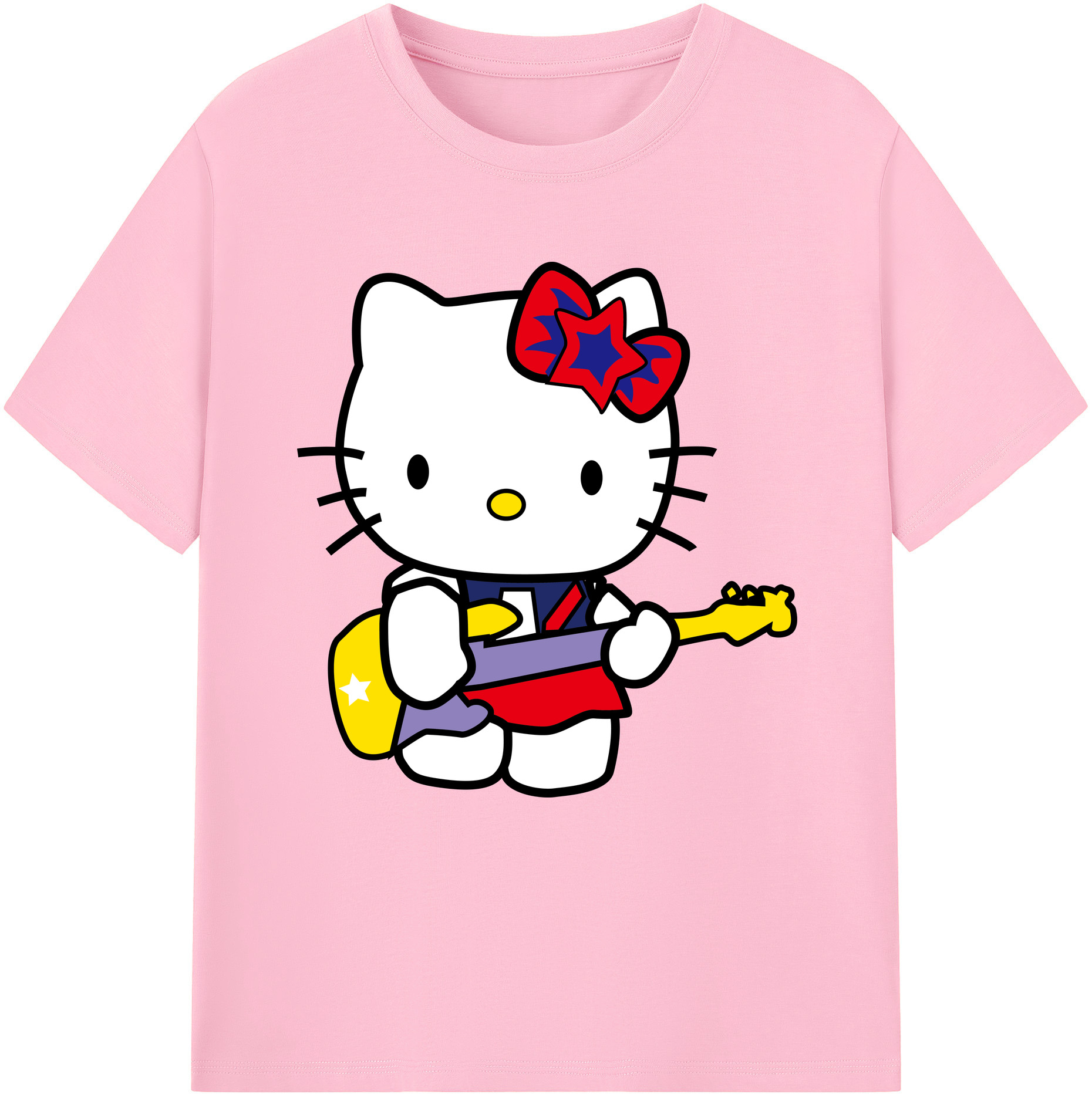 （画像用） Hello Kitty ハローキティ 綿100％半袖Tシャツ（フロントプリント）