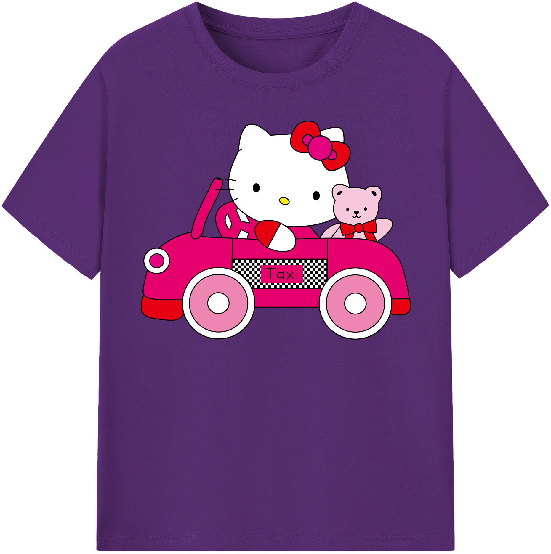 （画像用） Hello Kitty ハローキティ 綿100％半袖Tシャツ（フロントプリント）
