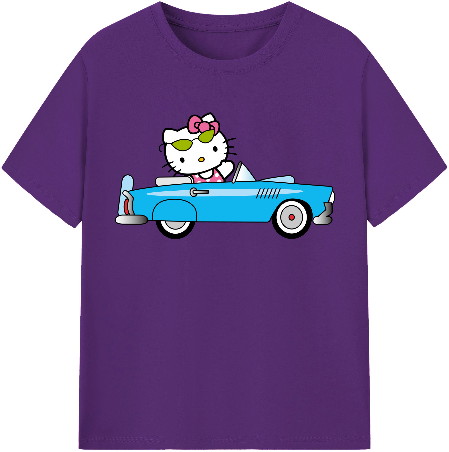 （画像用） Hello Kitty ハローキティ 綿100％半袖Tシャツ（フロントプリント）