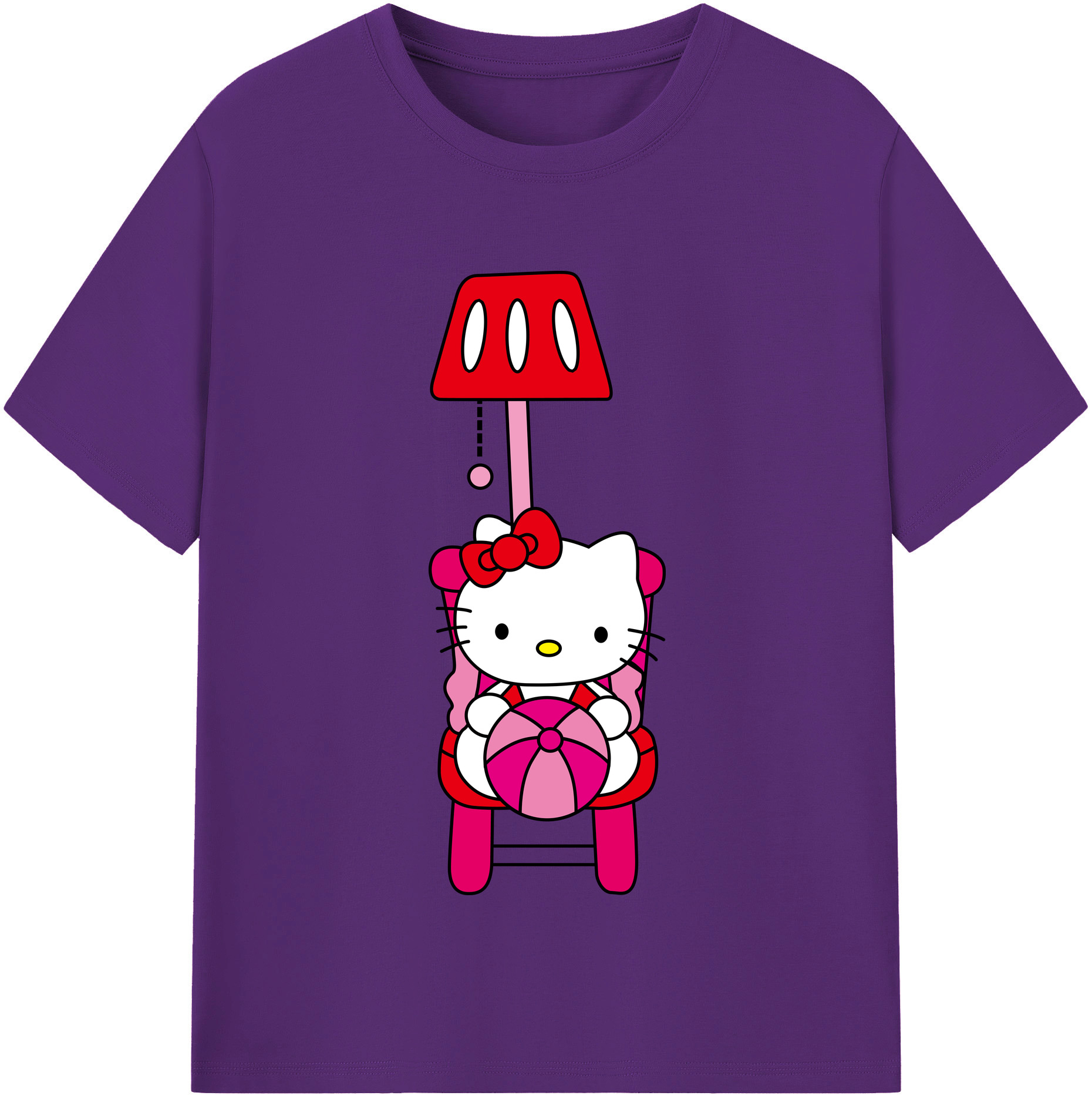 （画像用） Hello Kitty ハローキティ 綿100％半袖Tシャツ（フロントプリント）