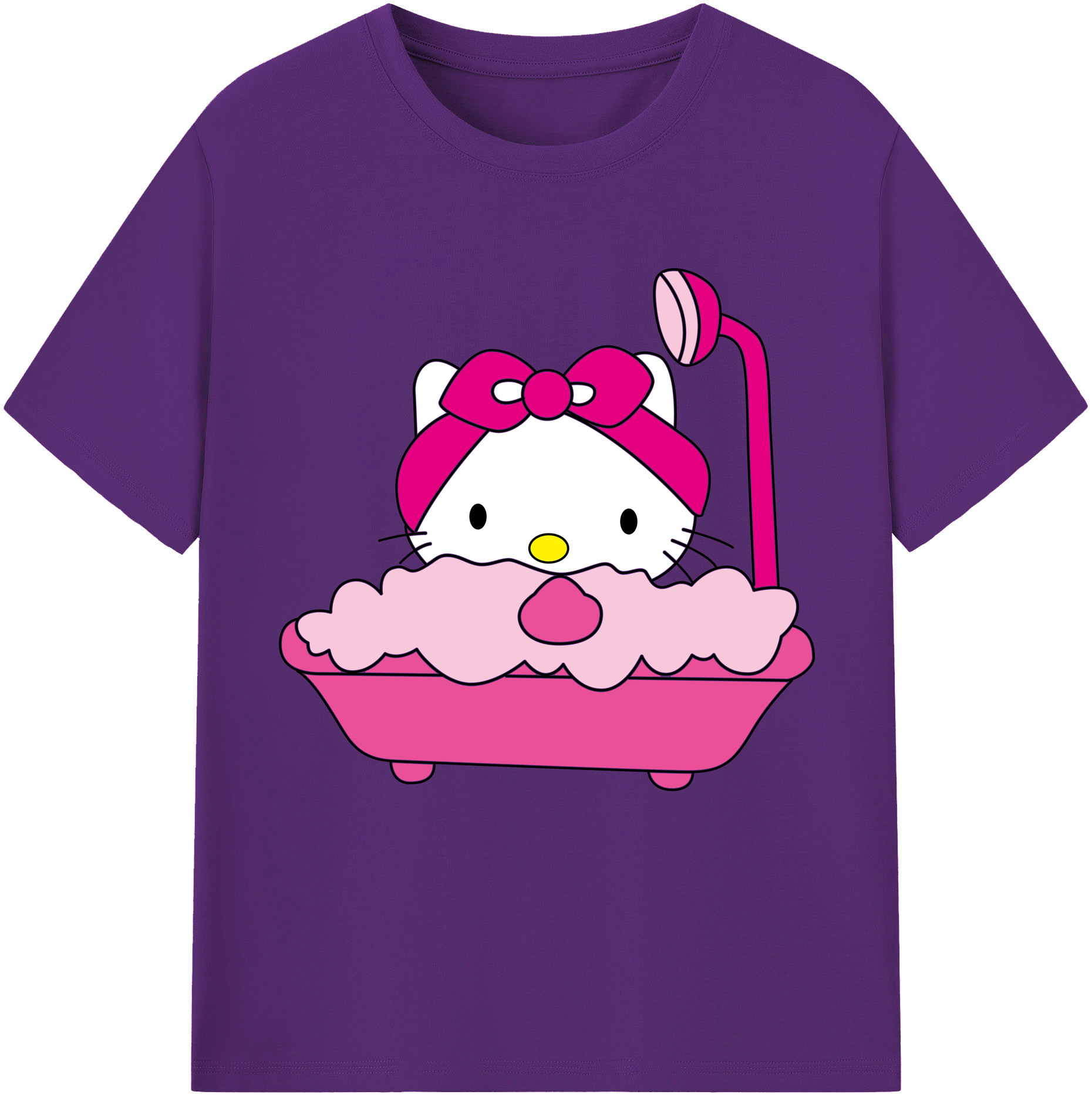 （画像用） Hello Kitty ハローキティ 綿100％半袖Tシャツ（フロントプリント）
