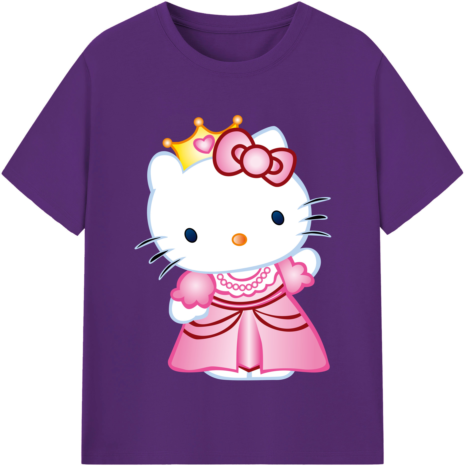 （画像用） Hello Kitty ハローキティ 綿100％半袖Tシャツ（フロントプリント）