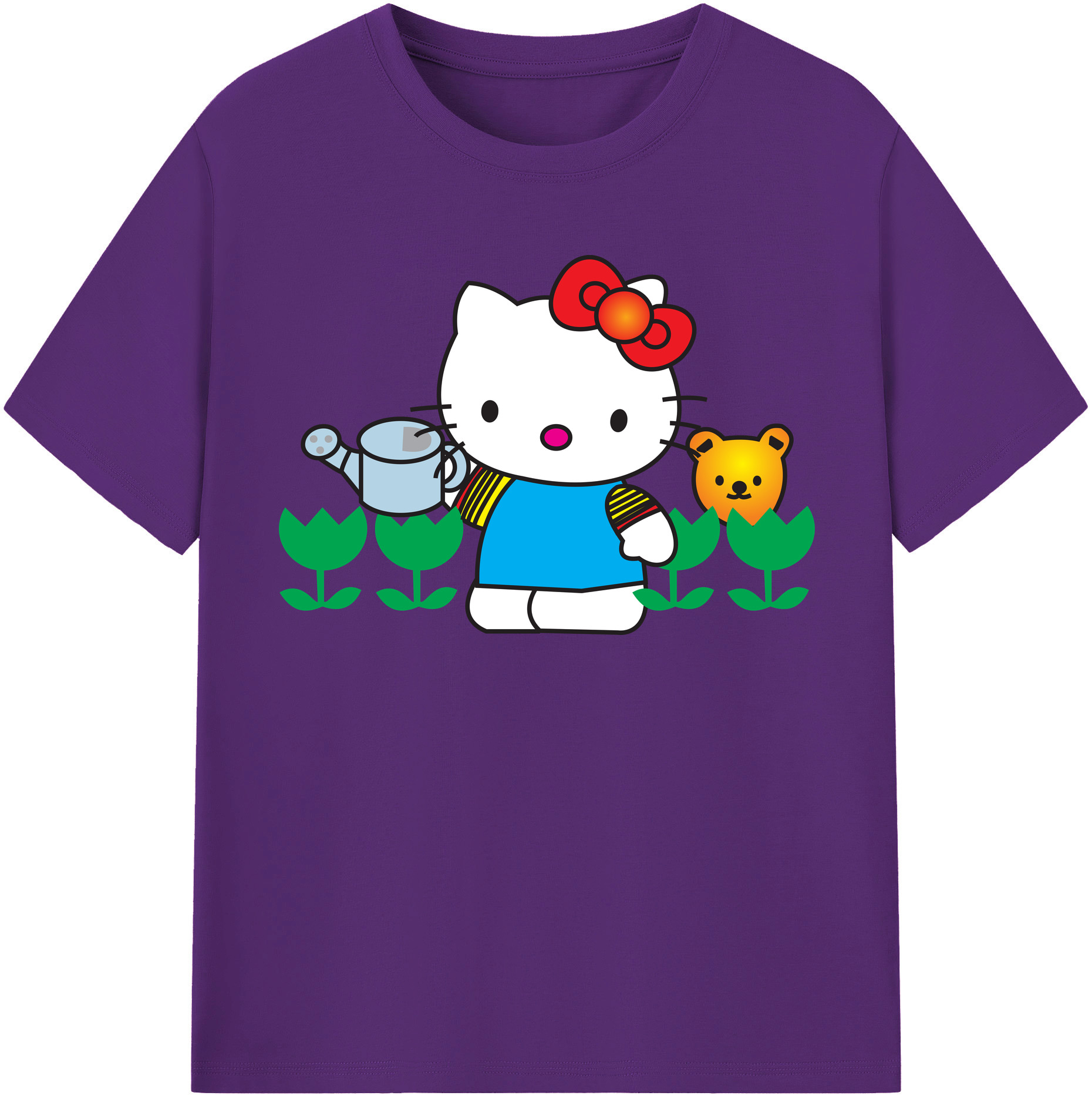 （画像用） Hello Kitty ハローキティ 綿100％半袖Tシャツ（フロントプリント）