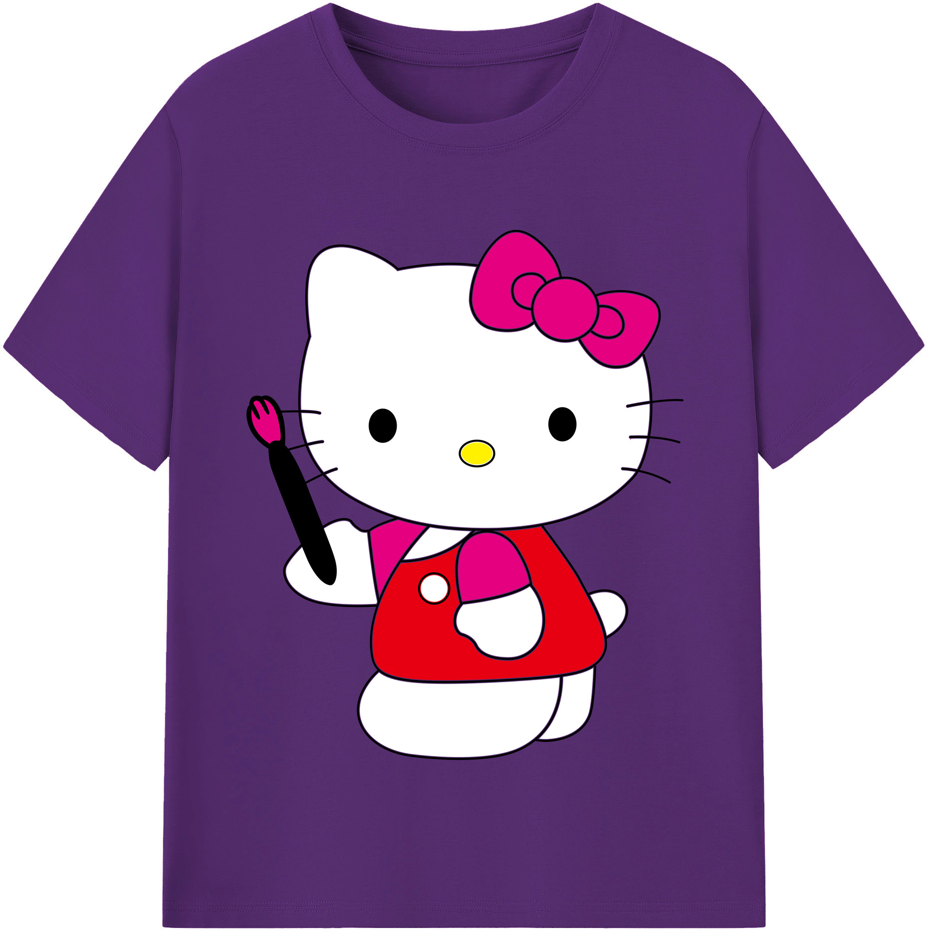 （画像用） Hello Kitty ハローキティ 綿100％半袖Tシャツ（フロントプリント）