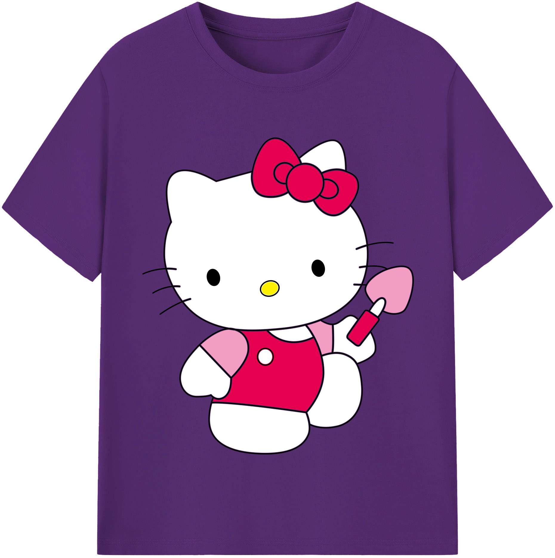 （画像用） Hello Kitty ハローキティ 綿100％半袖Tシャツ（フロントプリント）