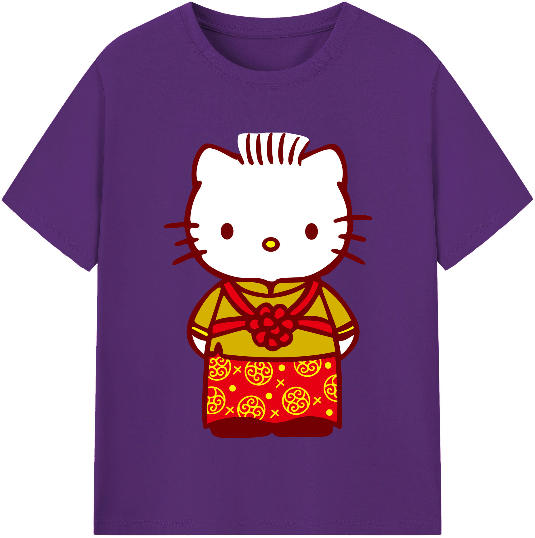 （画像用） Hello Kitty ハローキティ 綿100％半袖Tシャツ（フロントプリント）