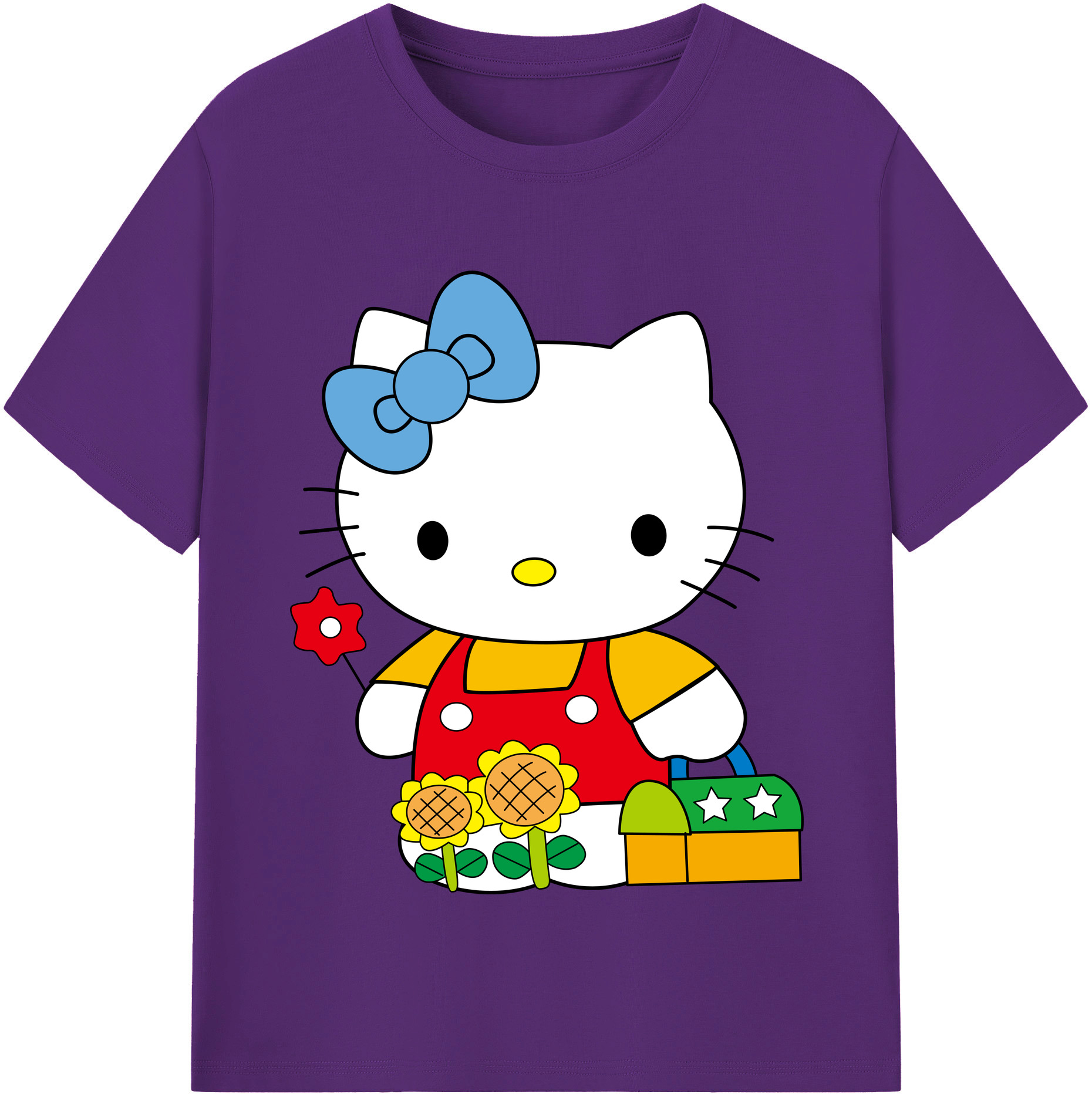 （画像用） Hello Kitty ハローキティ 綿100％半袖Tシャツ（フロントプリント）