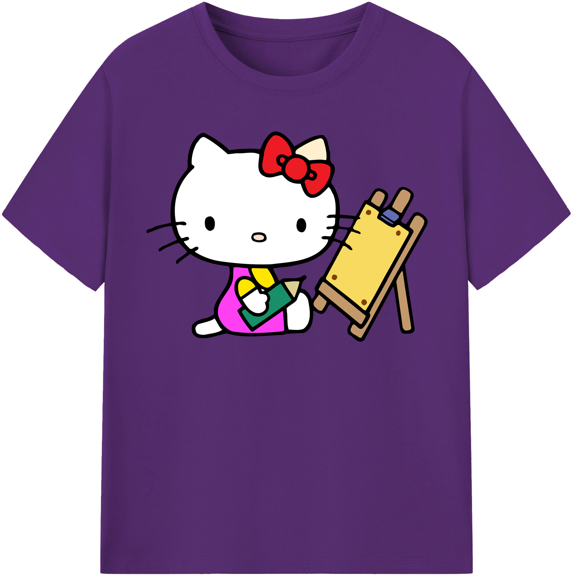 （画像用） Hello Kitty ハローキティ 綿100％半袖Tシャツ（フロントプリント）