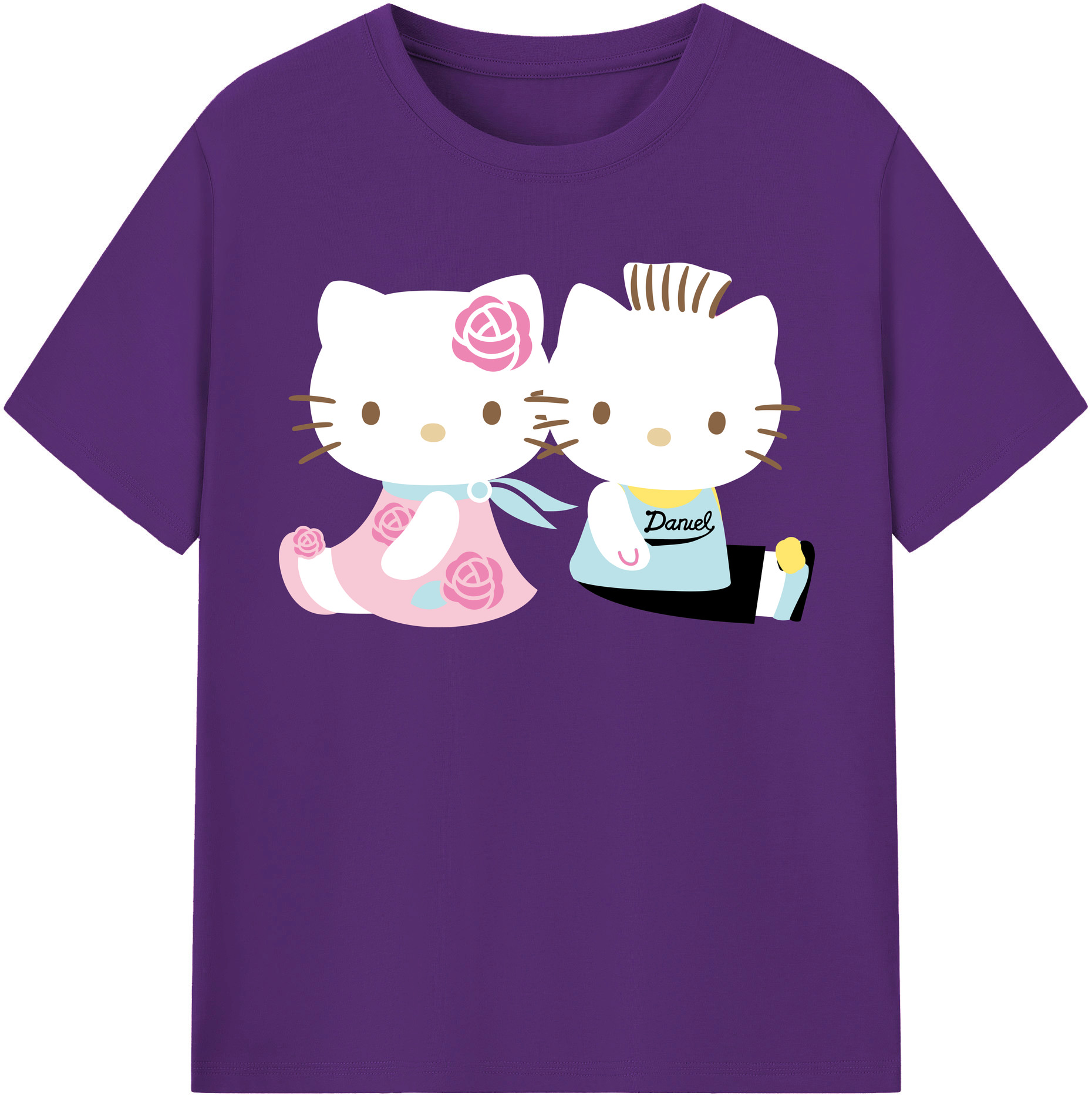 （画像用） Hello Kitty ハローキティ 綿100％半袖Tシャツ（フロントプリント）