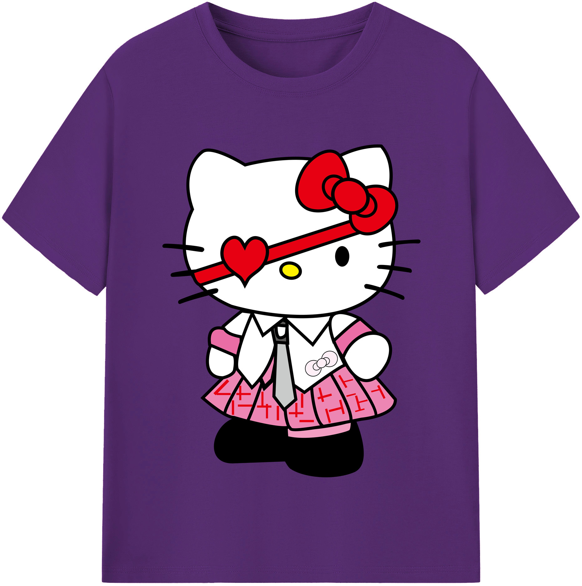 （画像用） Hello Kitty ハローキティ 綿100％半袖Tシャツ（フロントプリント）