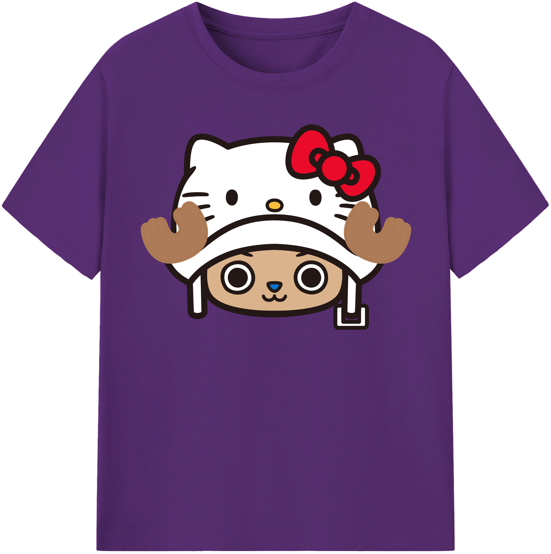 （画像用） Hello Kitty ハローキティ 綿100％半袖Tシャツ（フロントプリント）