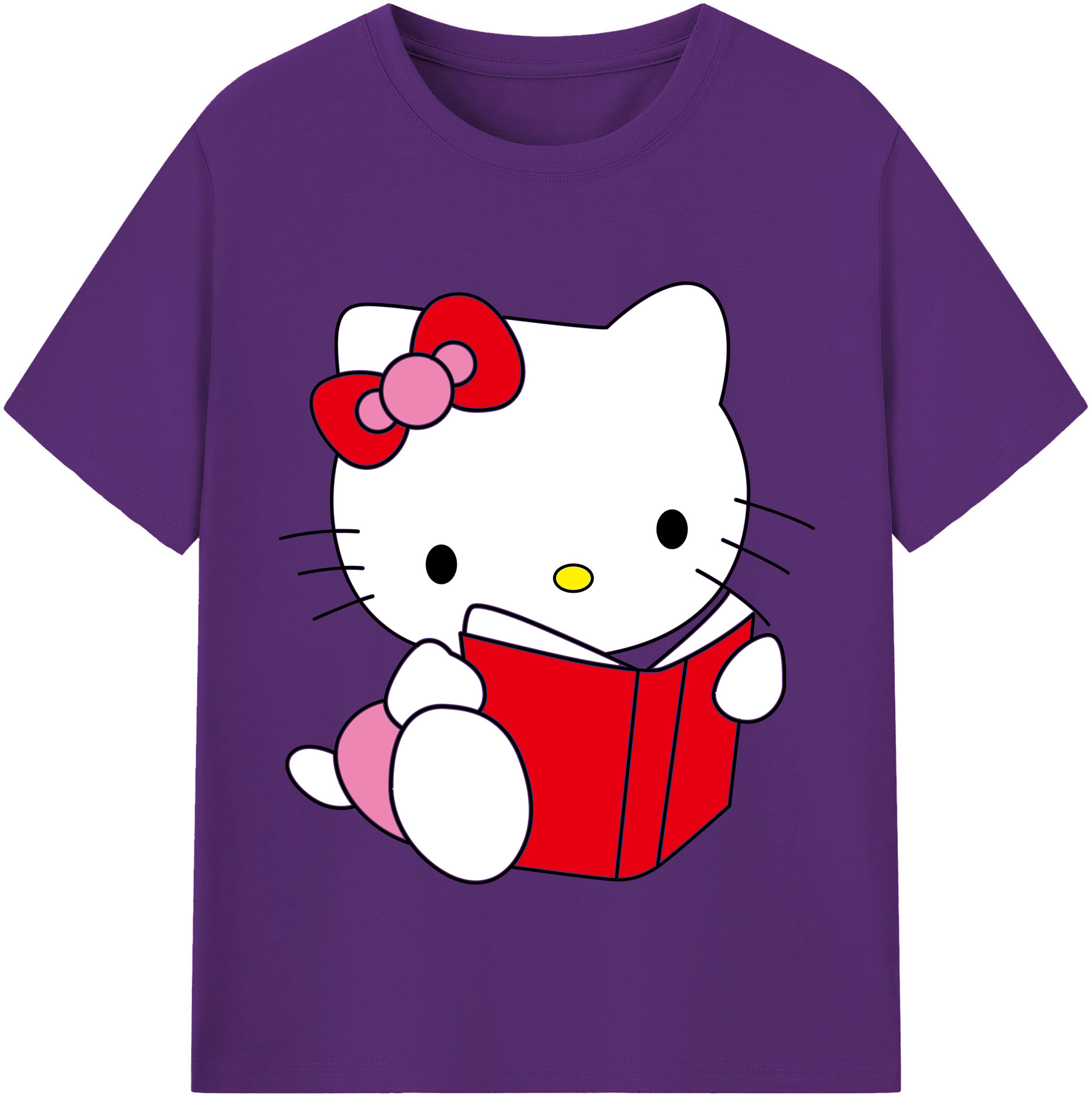 （画像用） Hello Kitty ハローキティ 綿100％半袖Tシャツ（フロントプリント）