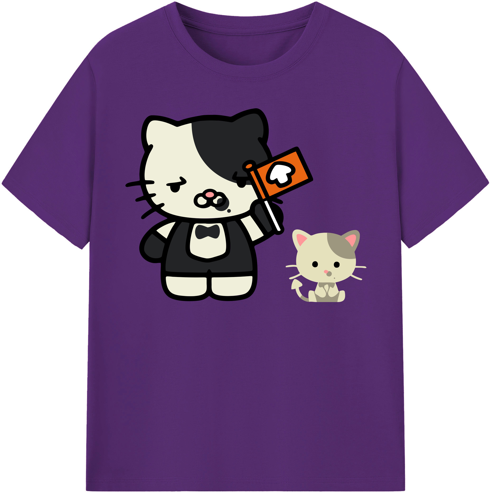 （画像用） Hello Kitty ハローキティ 綿100％半袖Tシャツ（フロントプリント）