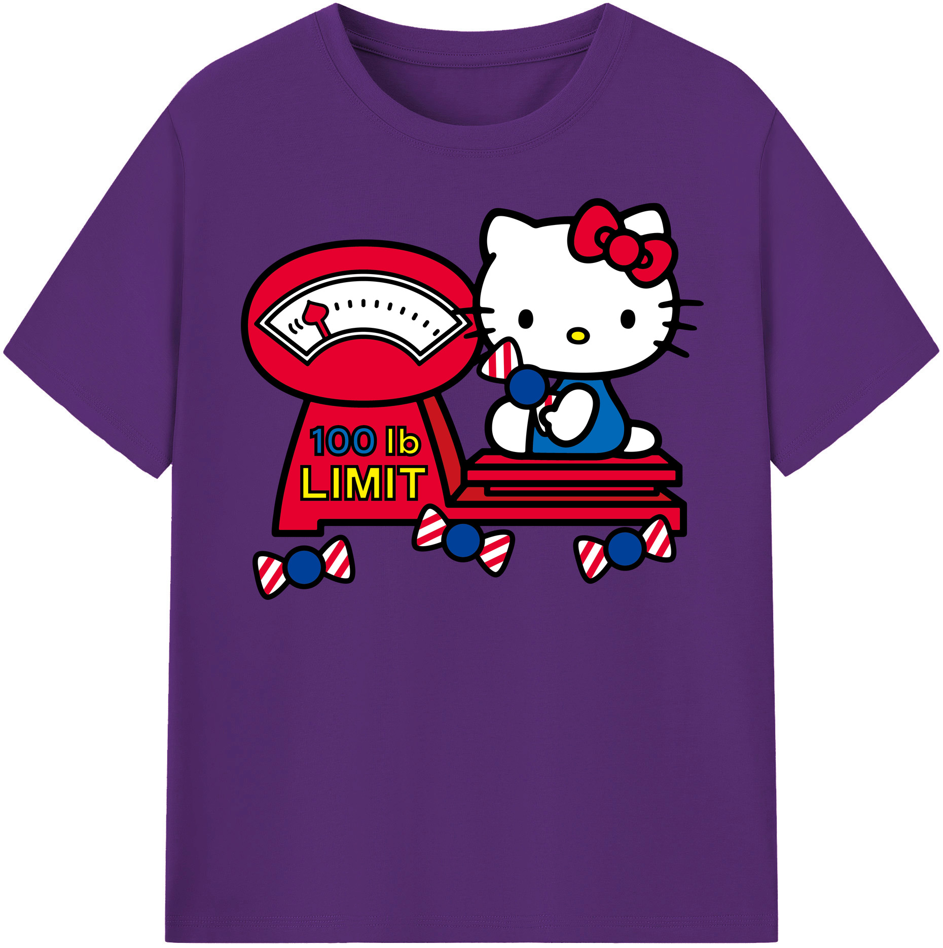 （画像用） Hello Kitty ハローキティ 綿100％半袖Tシャツ（フロントプリント）