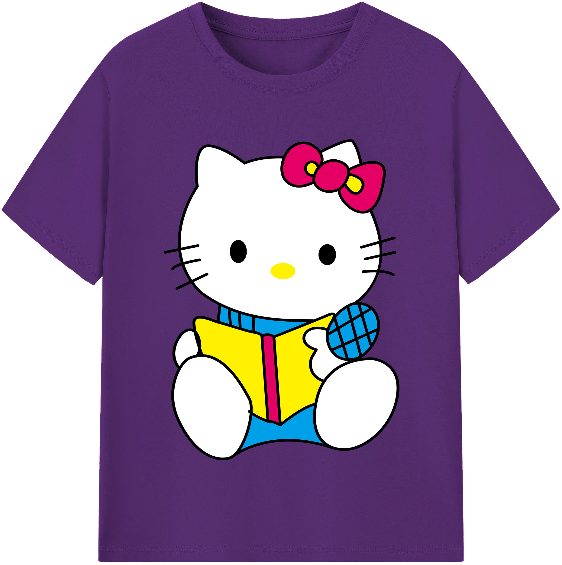 （画像用） Hello Kitty ハローキティ 綿100％半袖Tシャツ（フロントプリント）