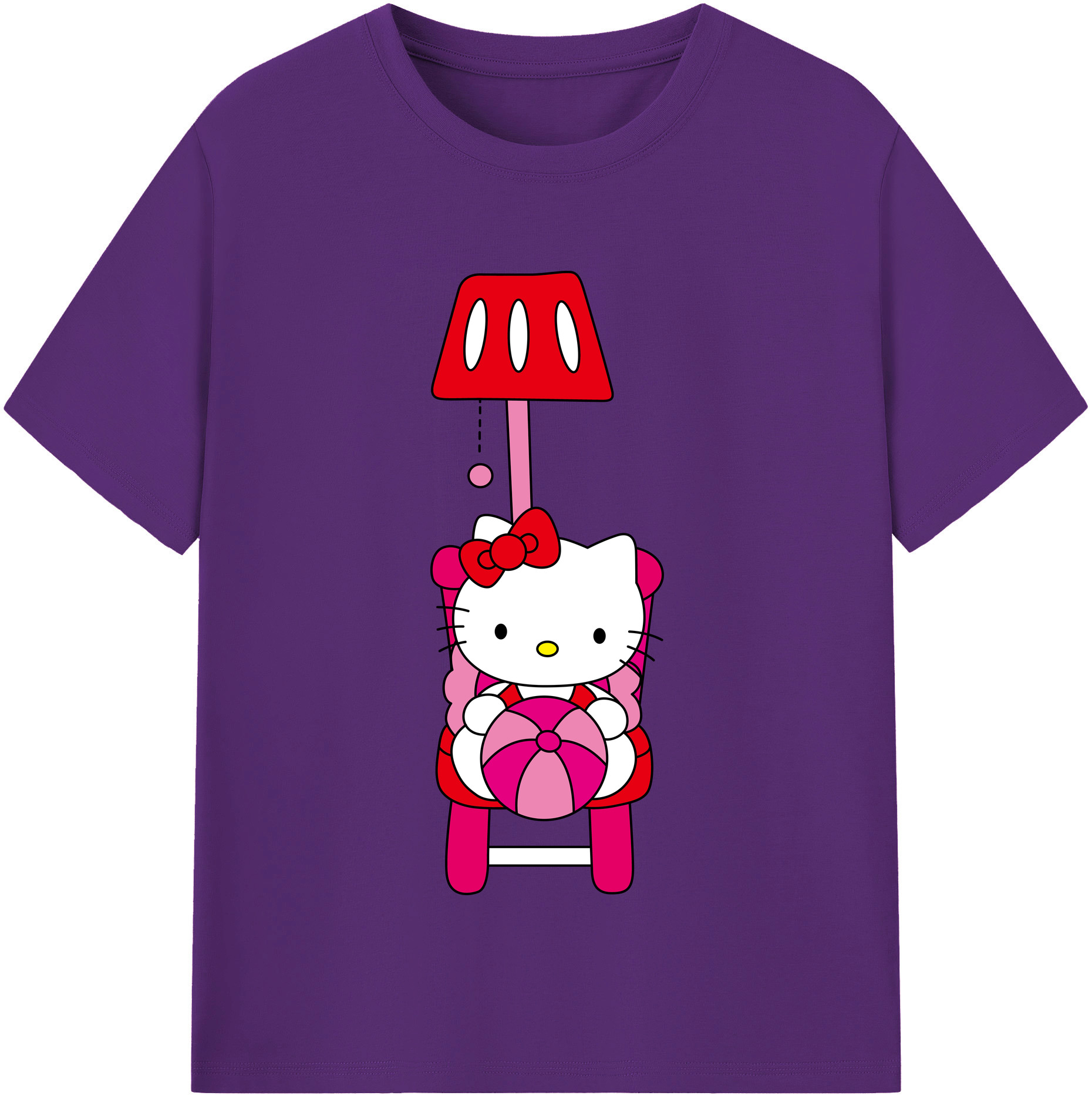 （画像用） Hello Kitty ハローキティ 綿100％半袖Tシャツ（フロントプリント）