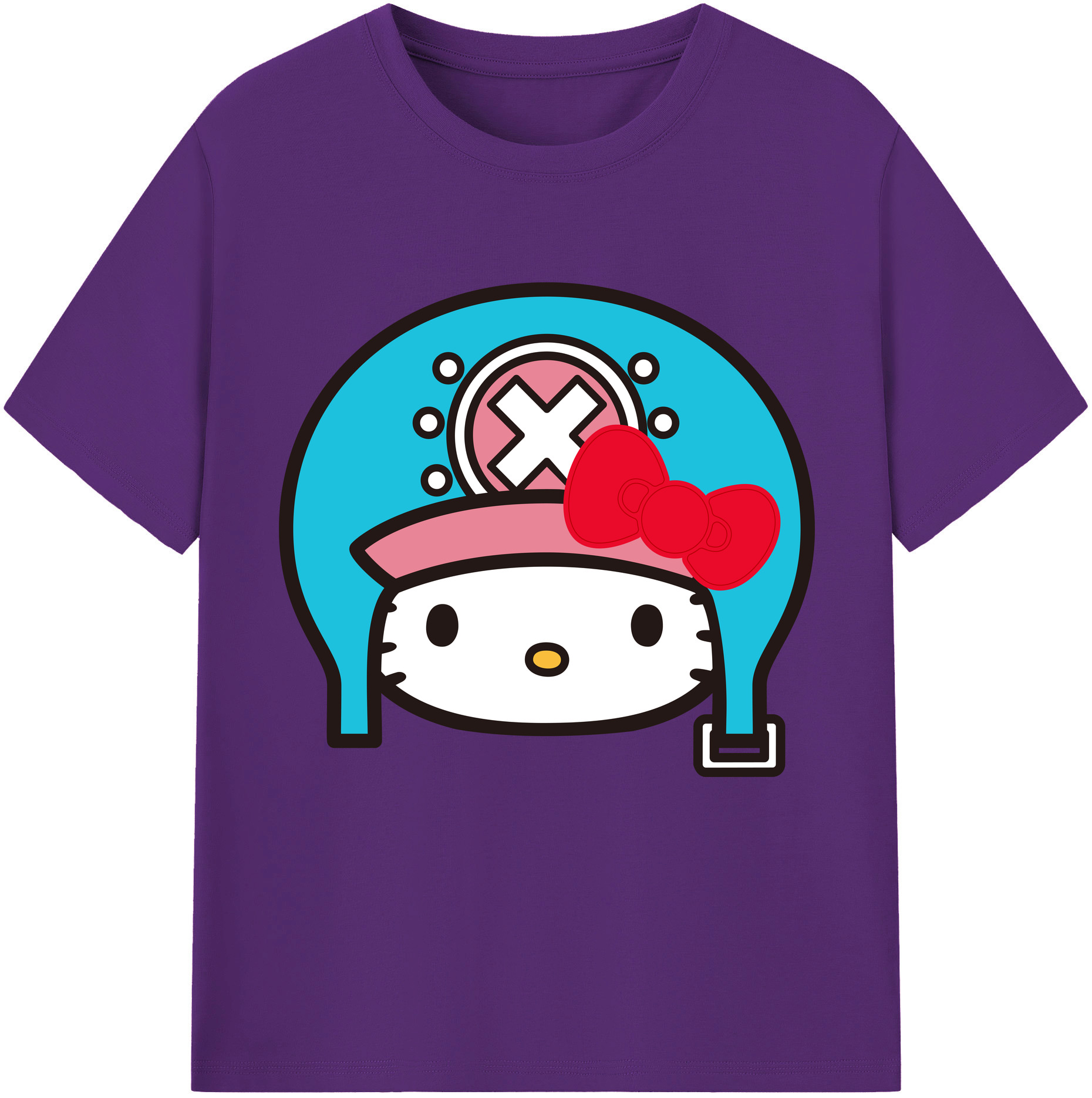（画像用） Hello Kitty ハローキティ 綿100％半袖Tシャツ（フロントプリント）