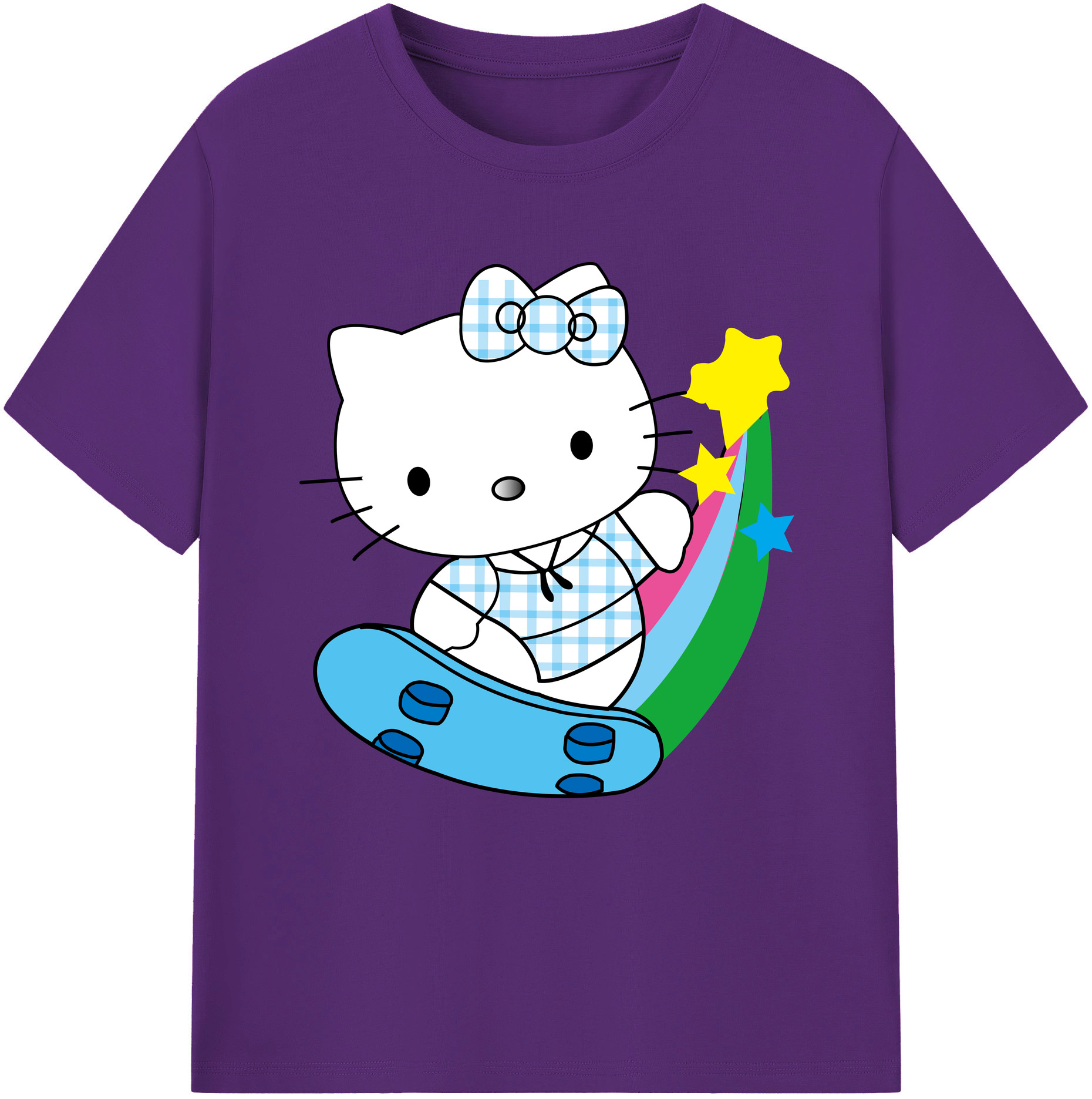 （画像用） Hello Kitty ハローキティ 綿100％半袖Tシャツ（フロントプリント）