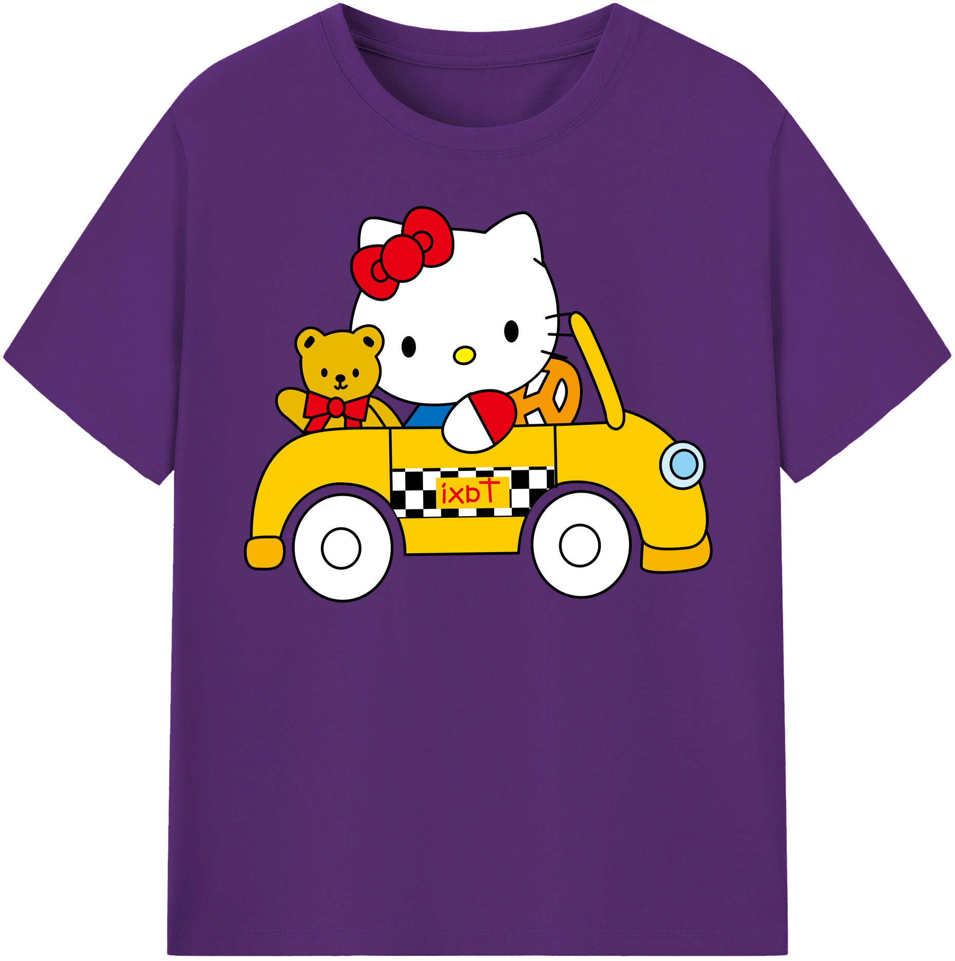 （画像用） Hello Kitty ハローキティ 綿100％半袖Tシャツ（フロントプリント）