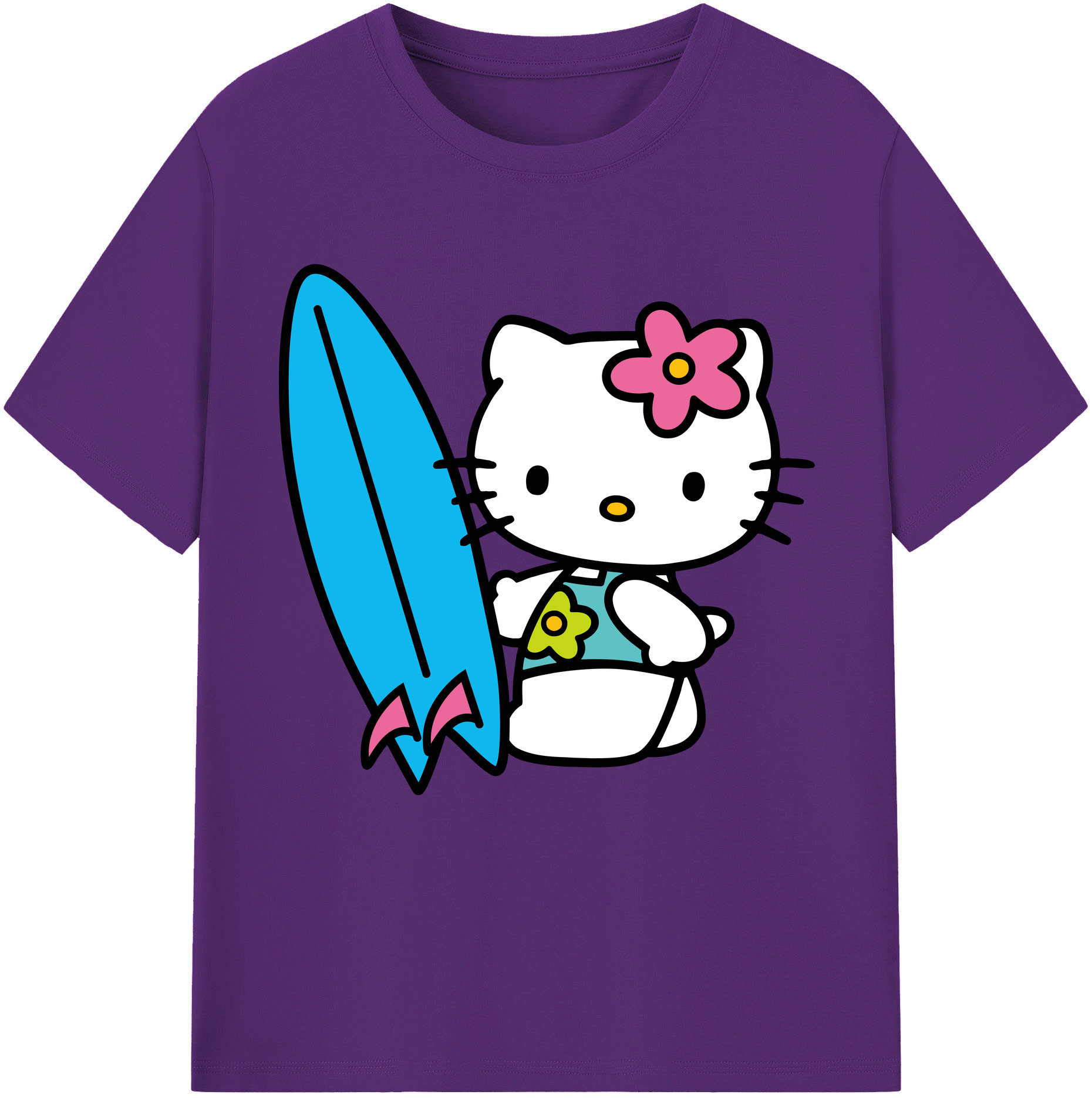 （画像用） Hello Kitty ハローキティ 綿100％半袖Tシャツ（フロントプリント）