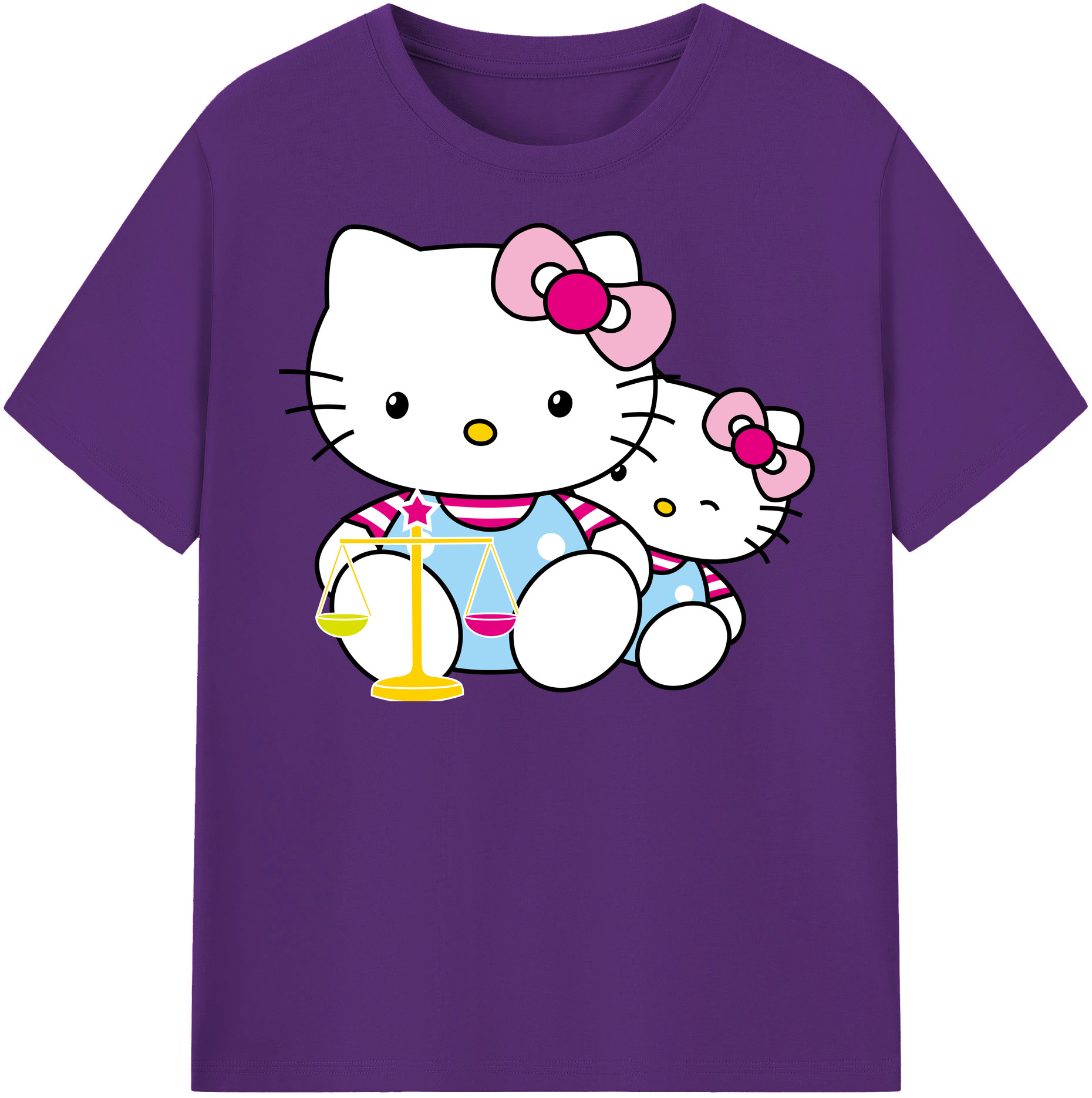 （画像用） Hello Kitty ハローキティ 綿100％半袖Tシャツ（フロントプリント）