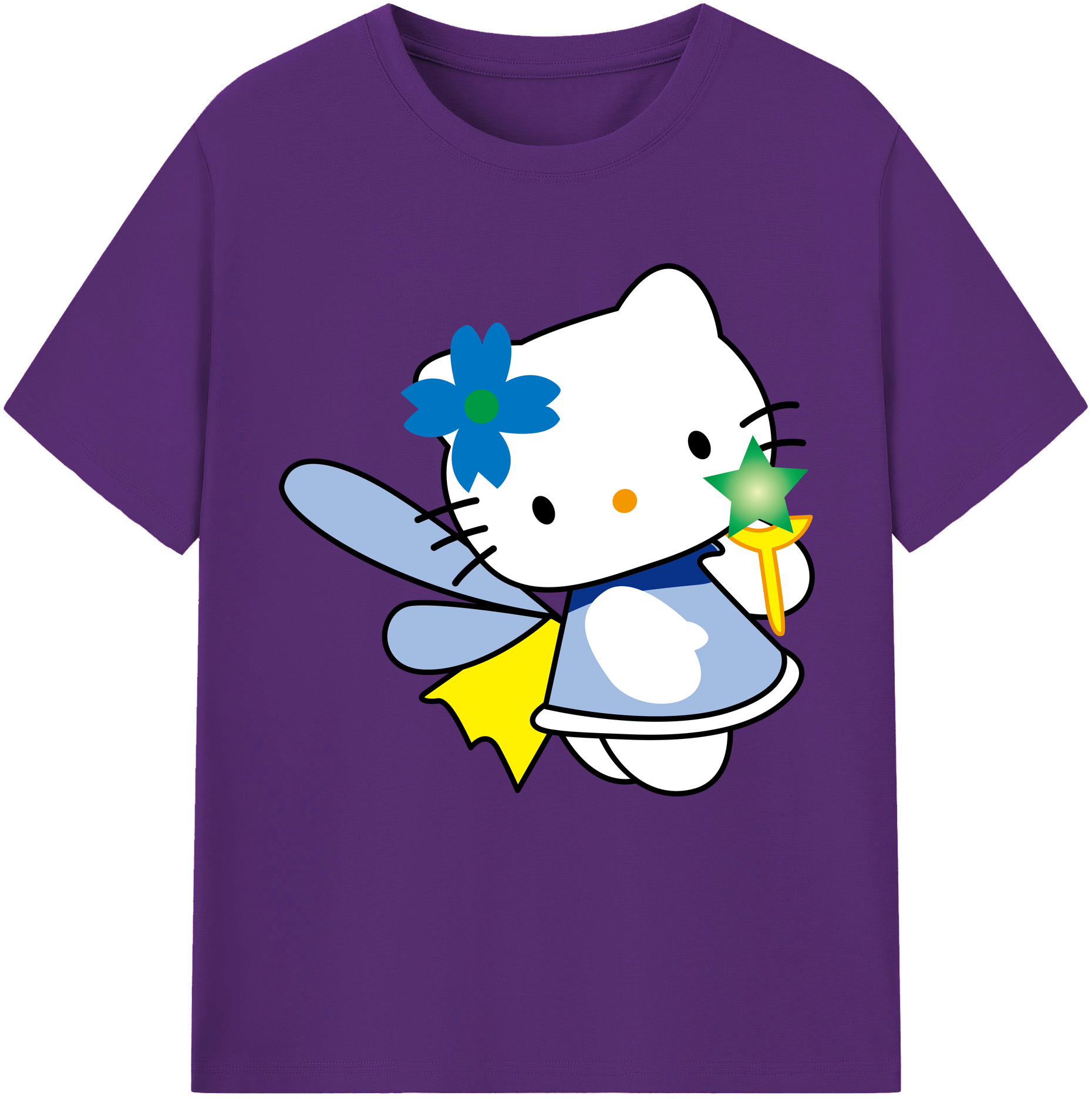 （画像用） Hello Kitty ハローキティ 綿100％半袖Tシャツ（フロントプリント）