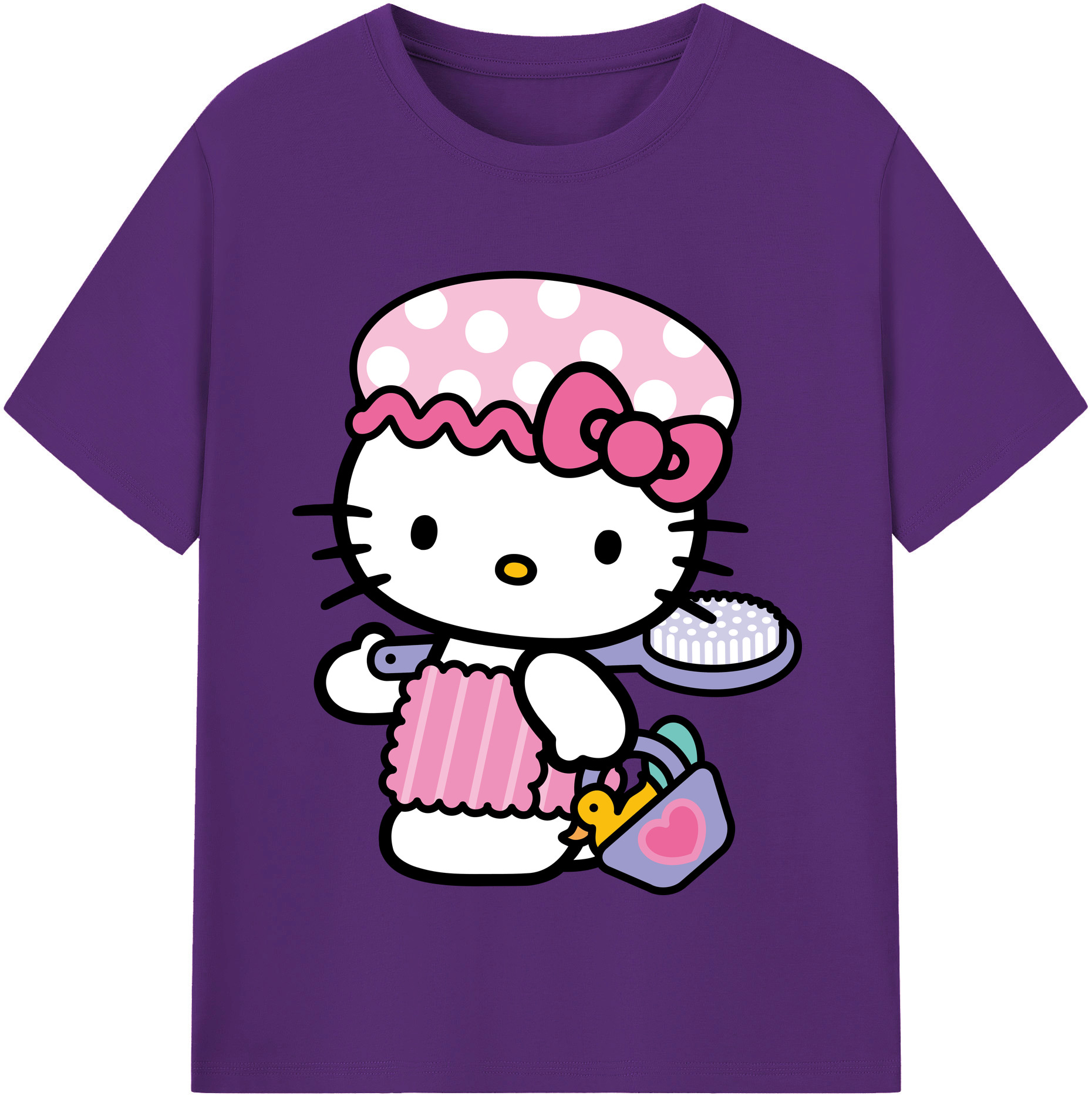 （画像用） Hello Kitty ハローキティ 綿100％半袖Tシャツ（フロントプリント）