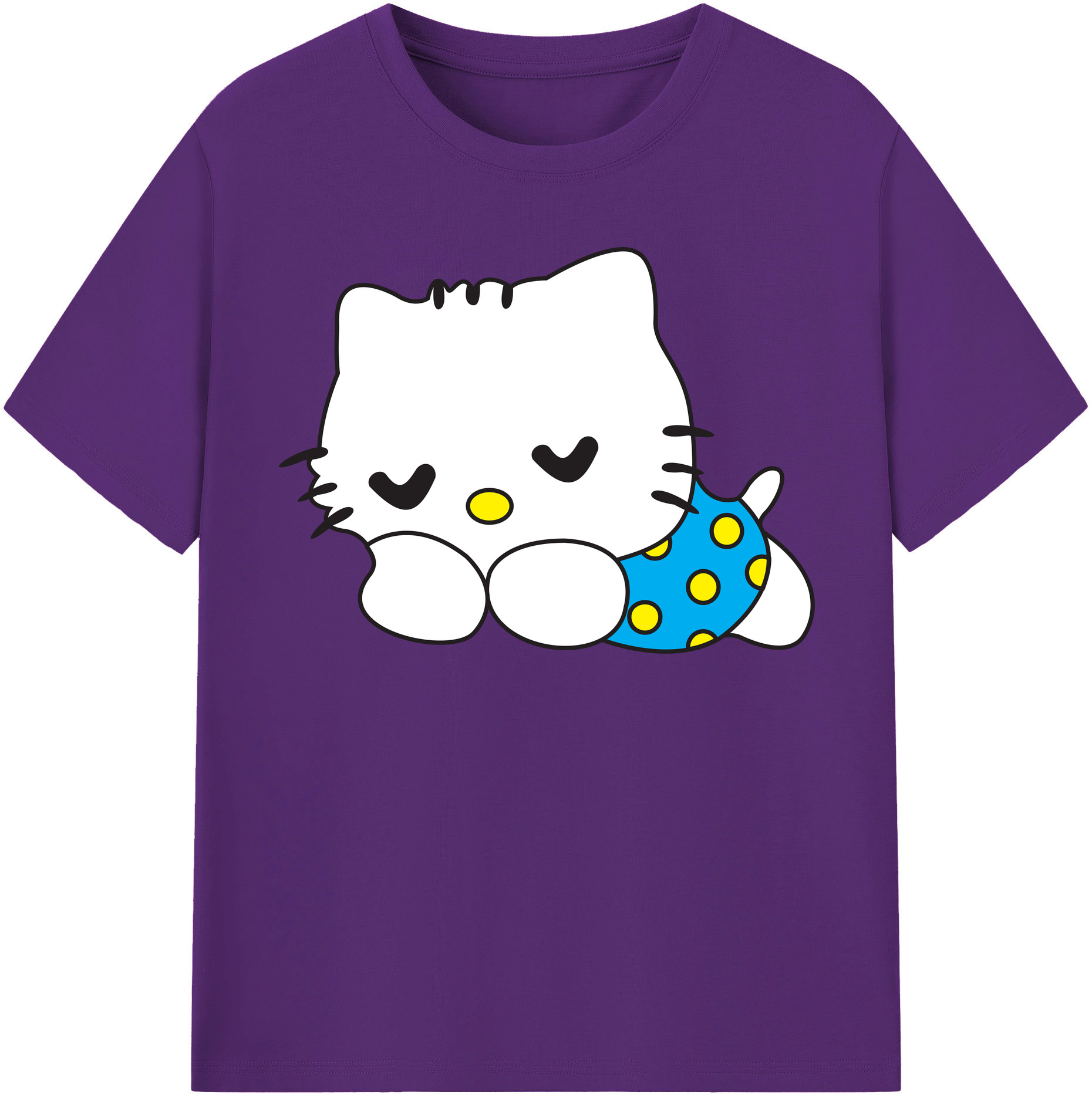 （画像用） Hello Kitty ハローキティ 綿100％半袖Tシャツ（フロントプリント）