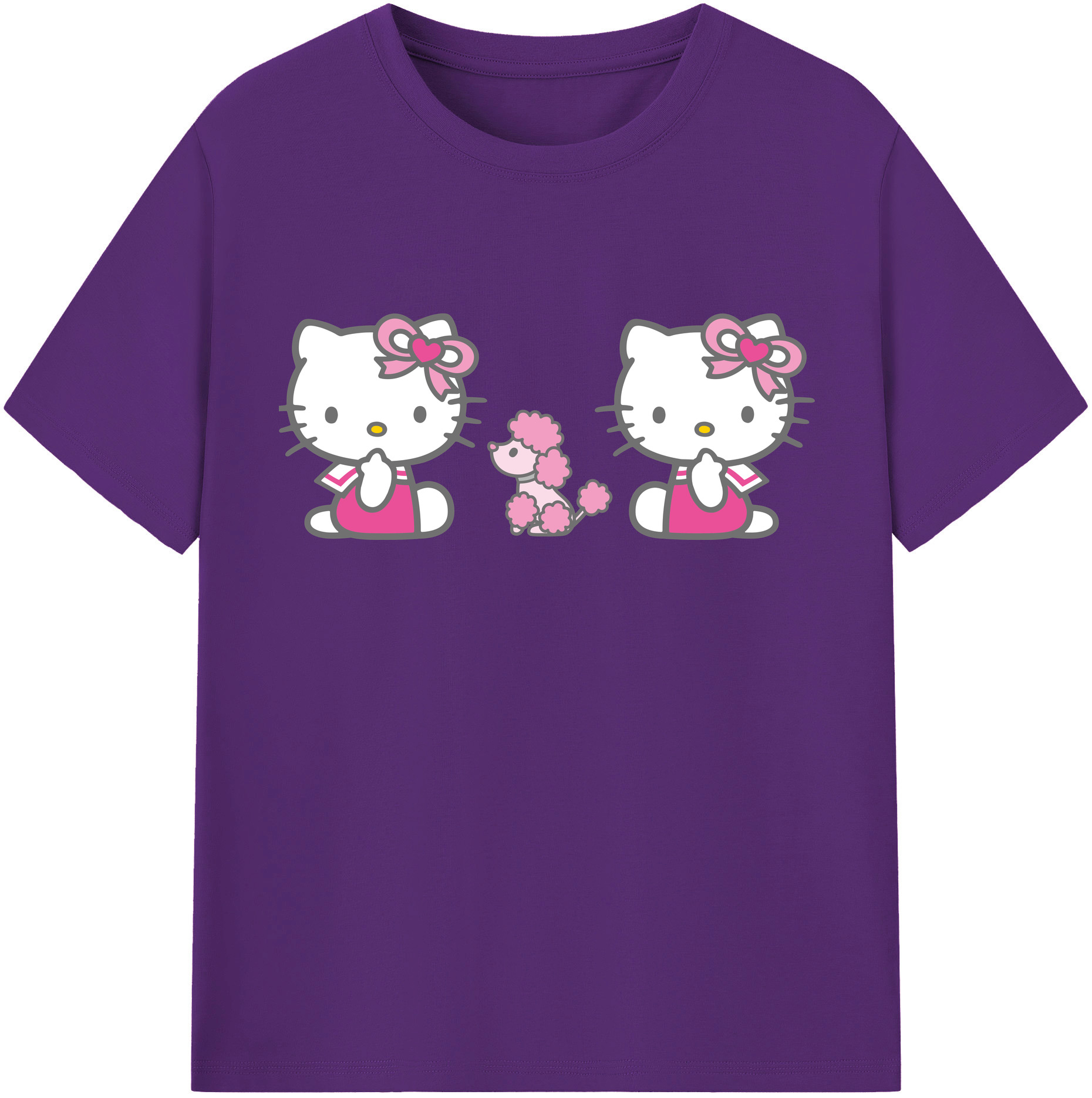（画像用） Hello Kitty ハローキティ 綿100％半袖Tシャツ（フロントプリント）