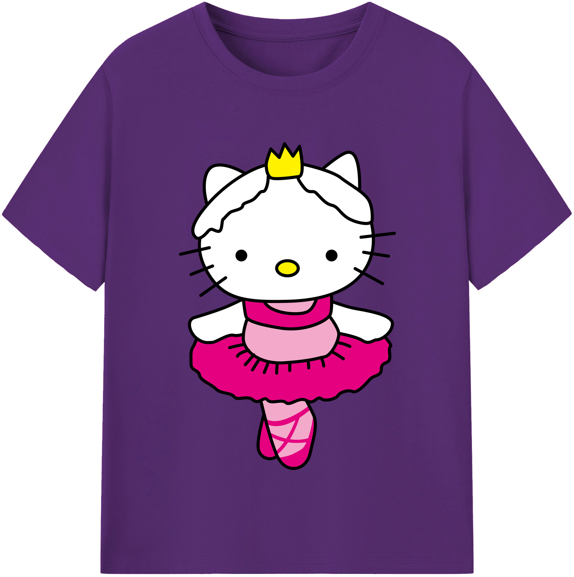 （画像用） Hello Kitty ハローキティ 綿100％半袖Tシャツ（フロントプリント）
