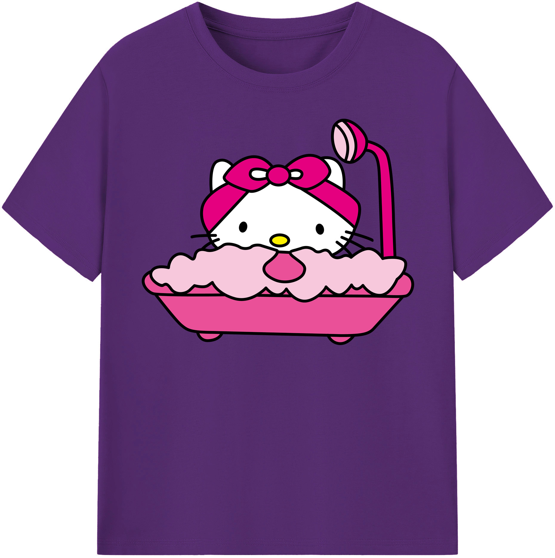 （画像用） Hello Kitty ハローキティ 綿100％半袖Tシャツ（フロントプリント）