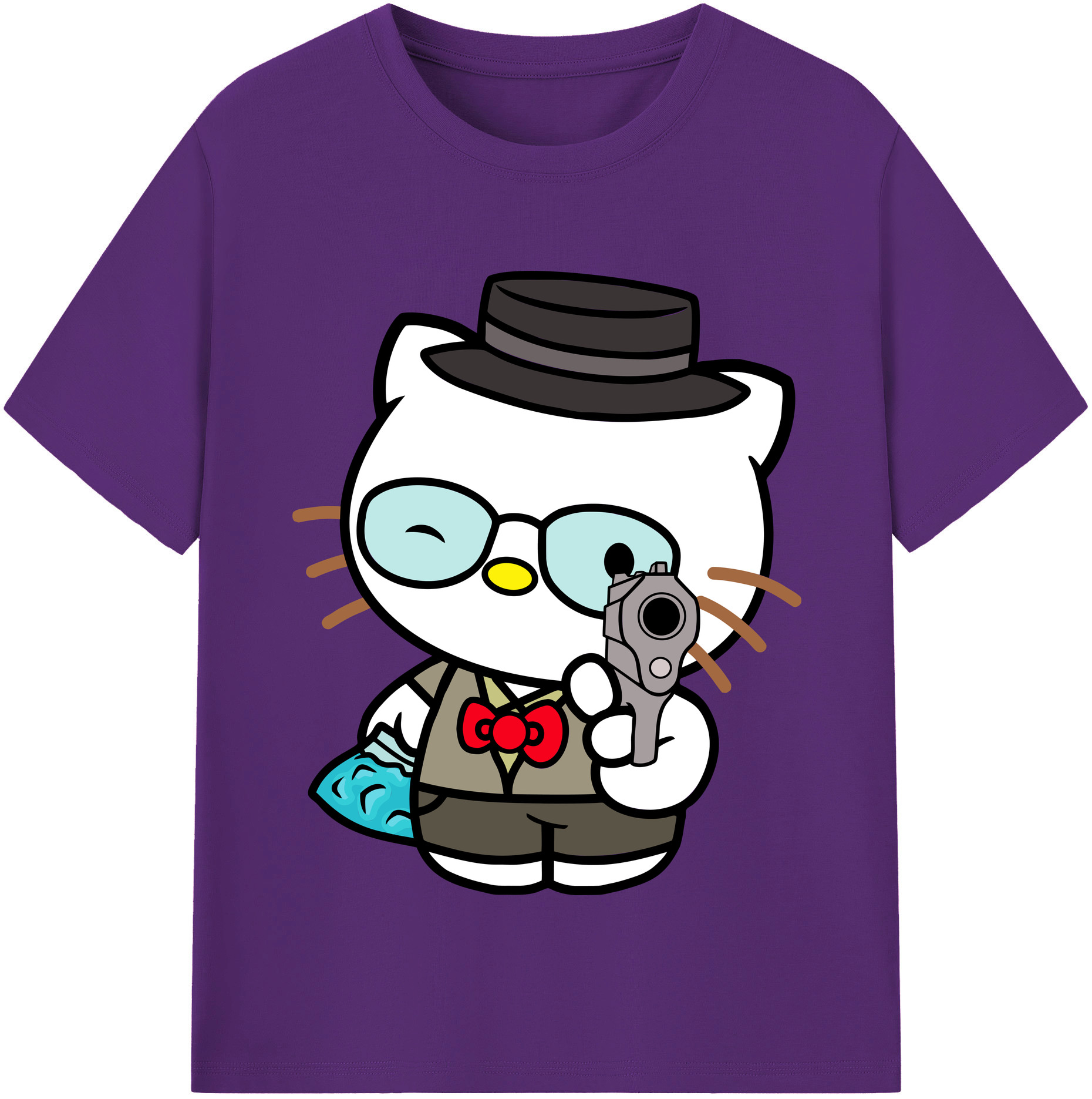 （画像用） Hello Kitty ハローキティ 綿100％半袖Tシャツ（フロントプリント）